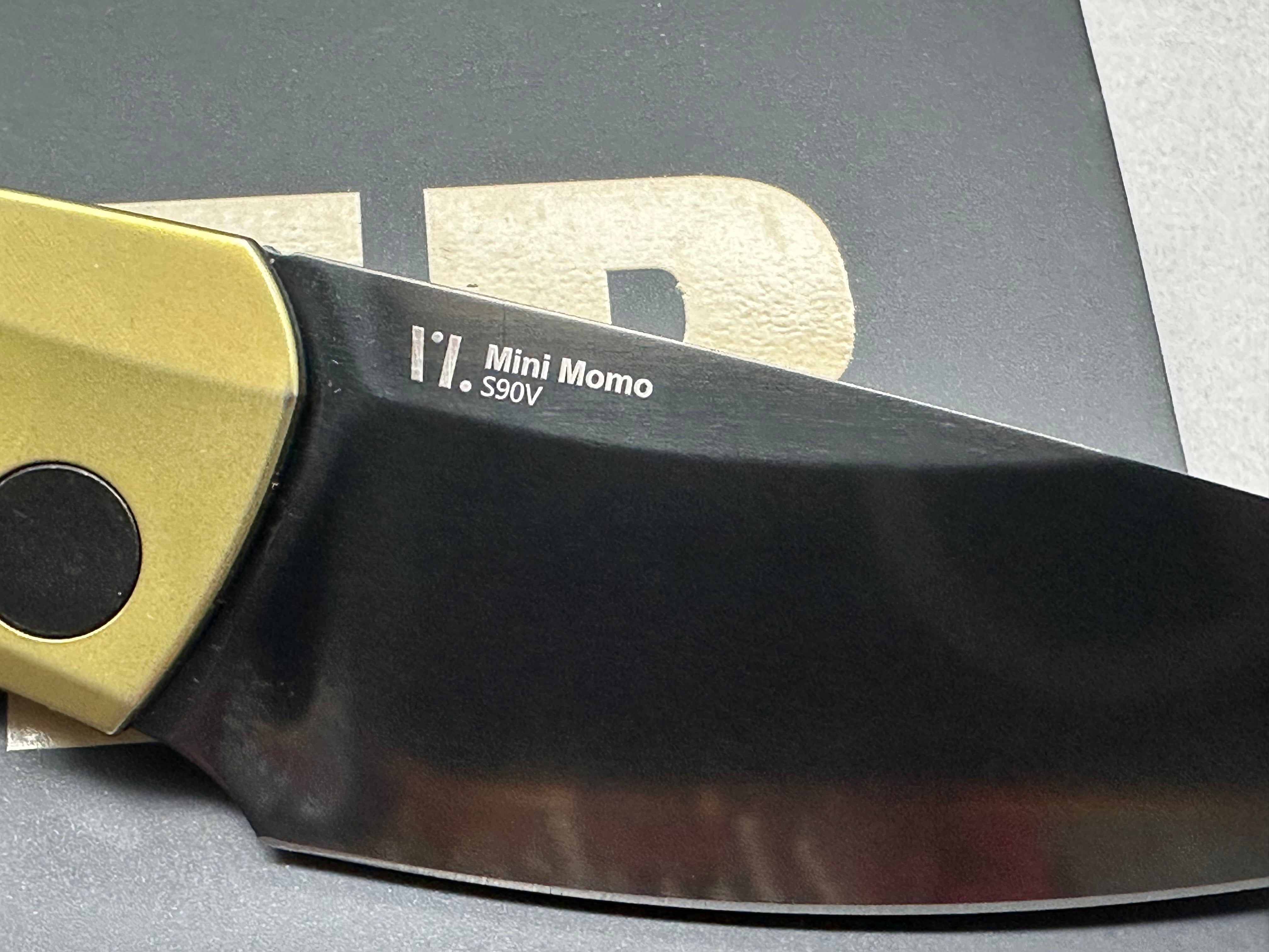 Kizer MINI MOMO | S90V | TITANIUM+FAT CARBON CAMO GOLD