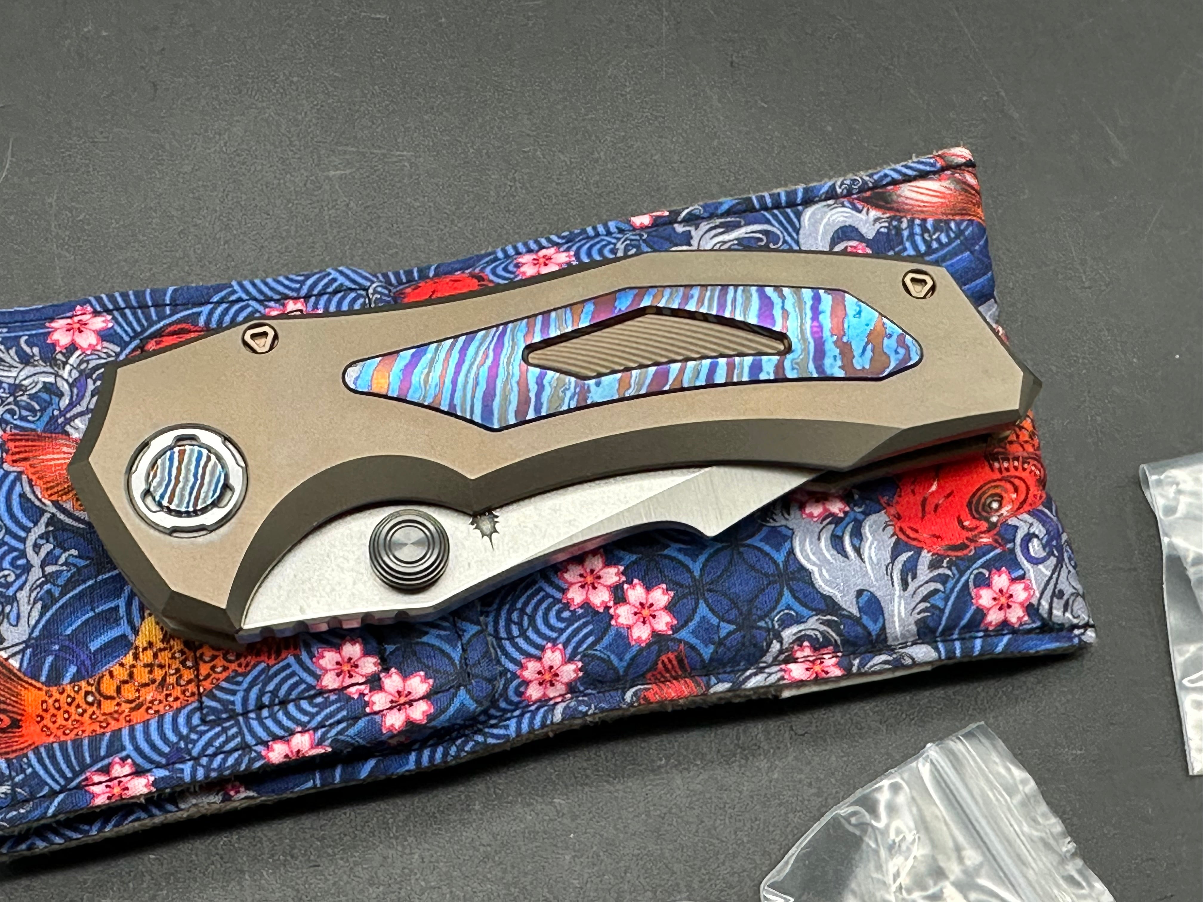 Genex Blade Primarch #6/Bronze Milled TI Frame + Zircoti Inlays, Pivot w/Satin Vanax