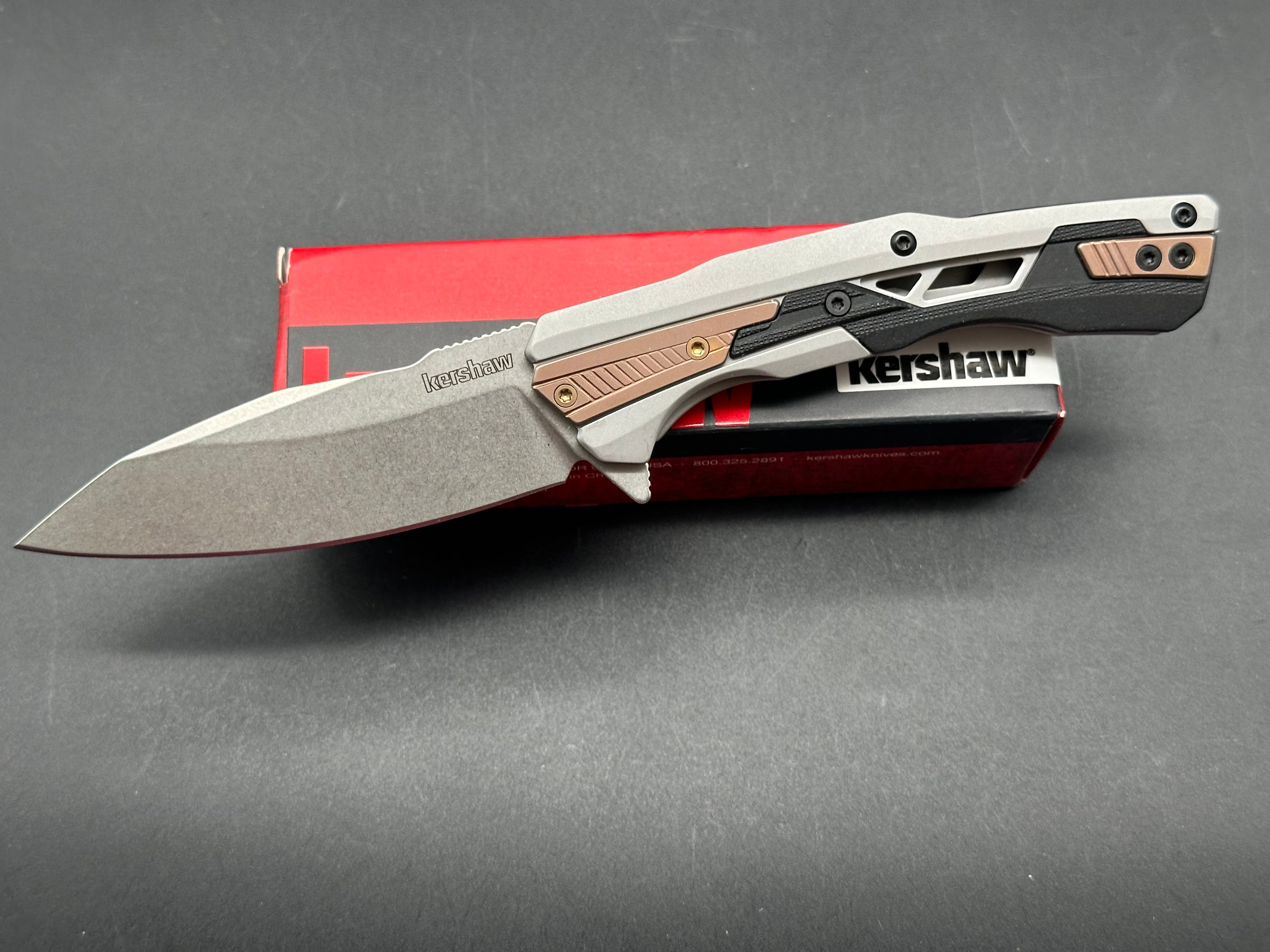 Kershaw Endgame Frame Lock Knife Bronze PVD/GFN (3.25" Stonewash)