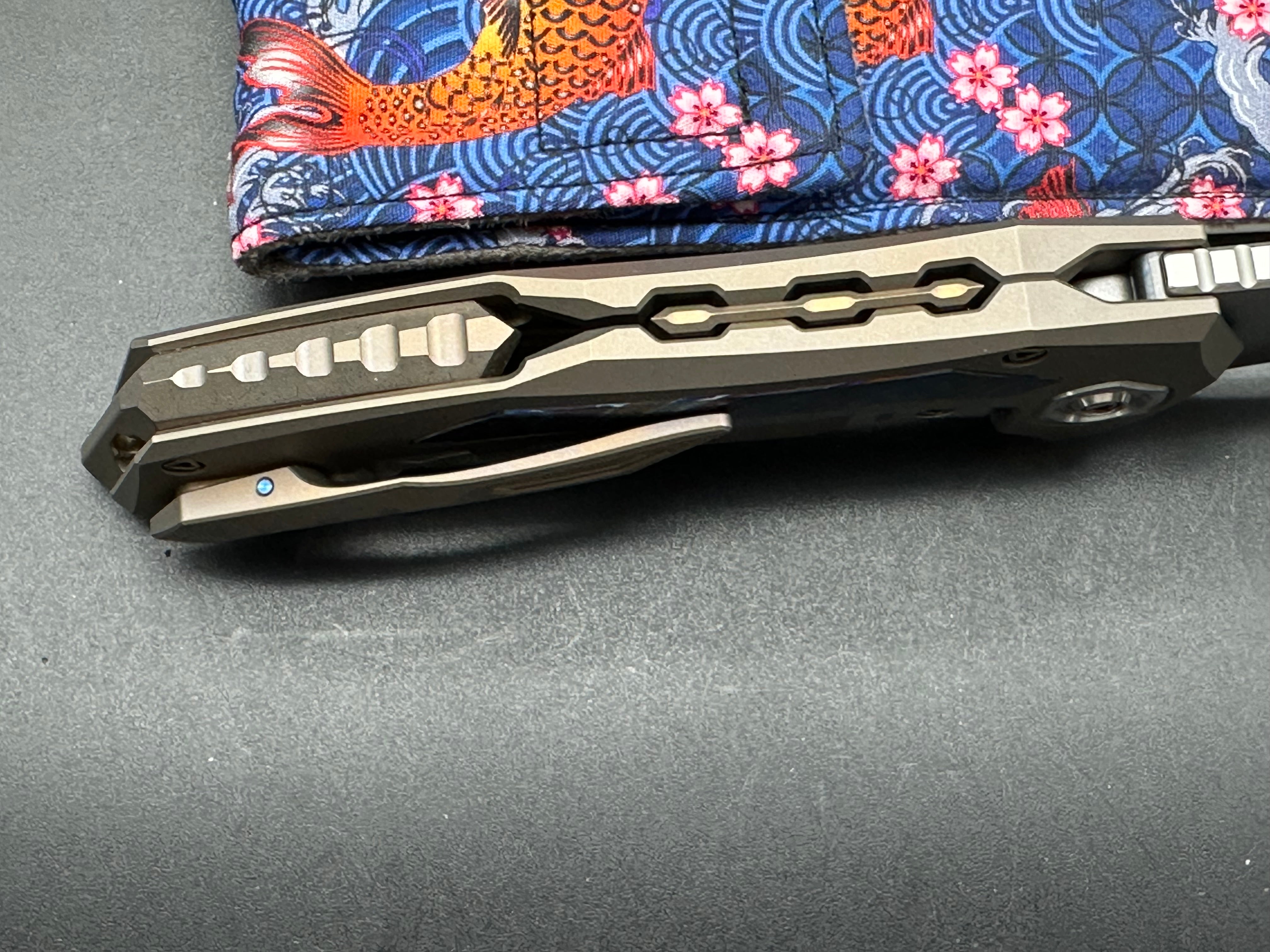 Genex Blade Primarch #6/Bronze Milled TI Frame + Zircoti Inlays, Pivot w/Satin Vanax