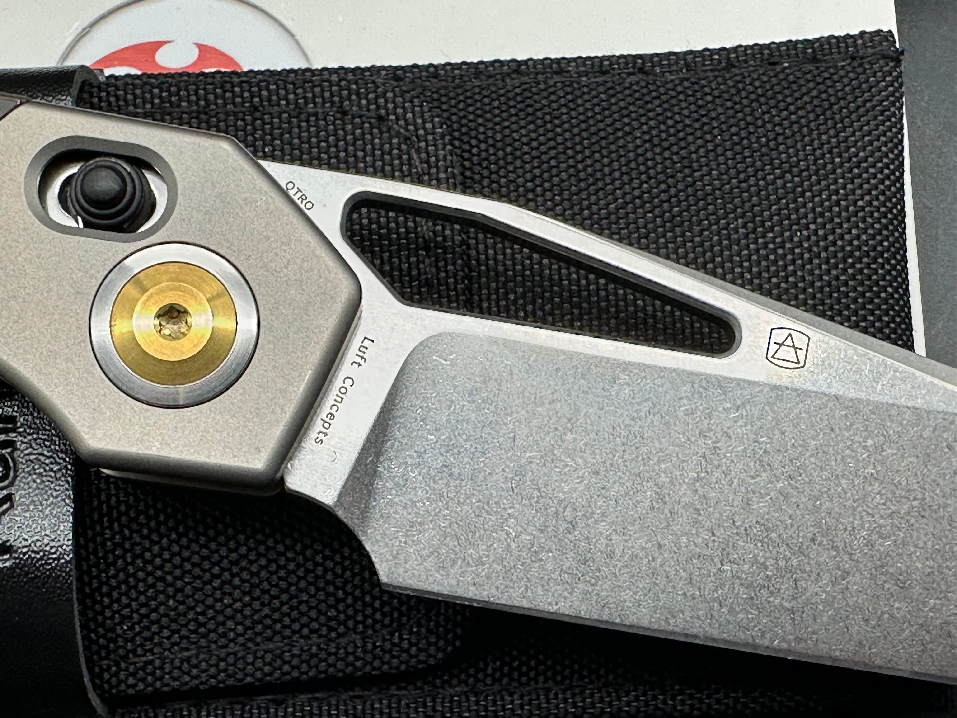 KANSEPT QTRO TITANIUM & COPPER CARBON FIBER HANDLE 3.59'' ELMAX BLADE