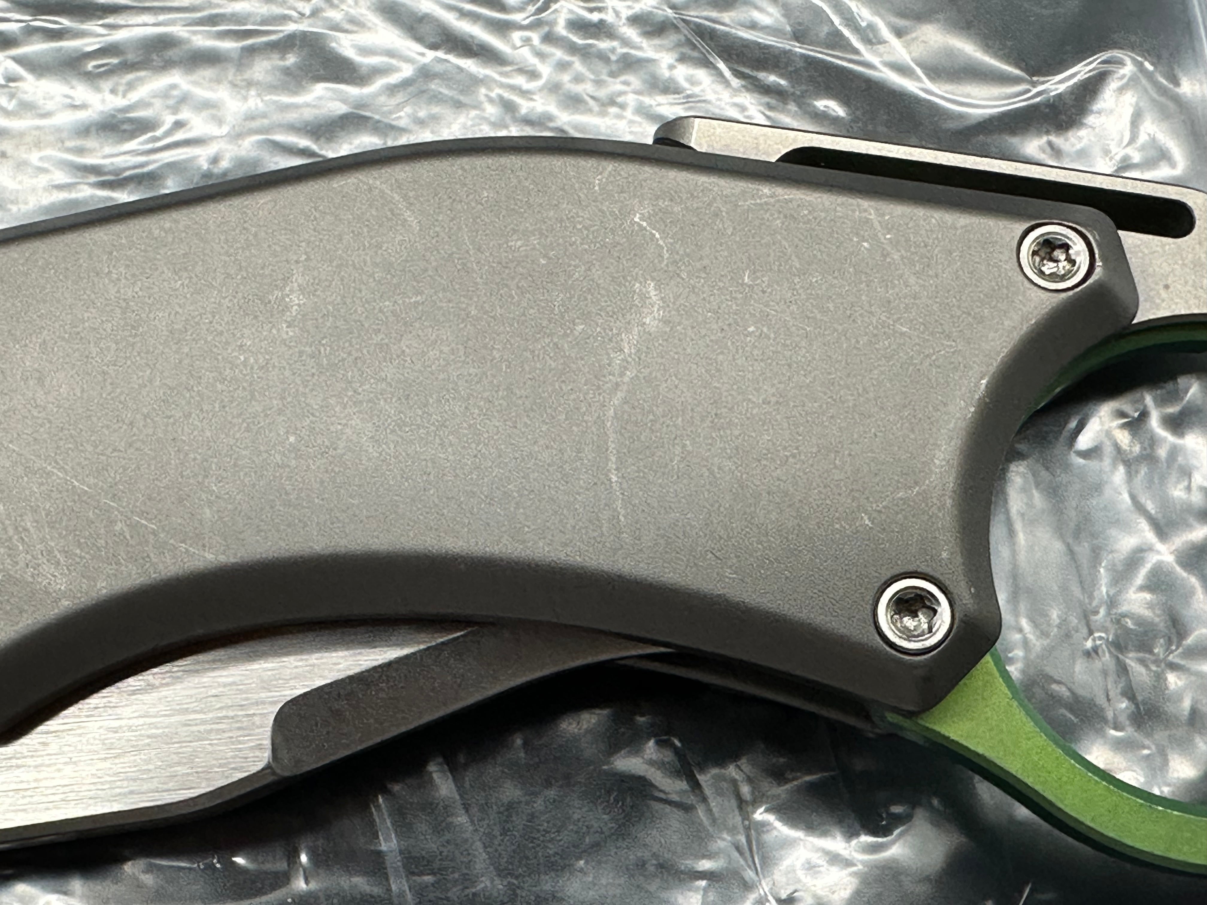 Mechforce x Jon Graham Ringed Rhino 2.5" Framelock Flipper / Titanium / Satin M390