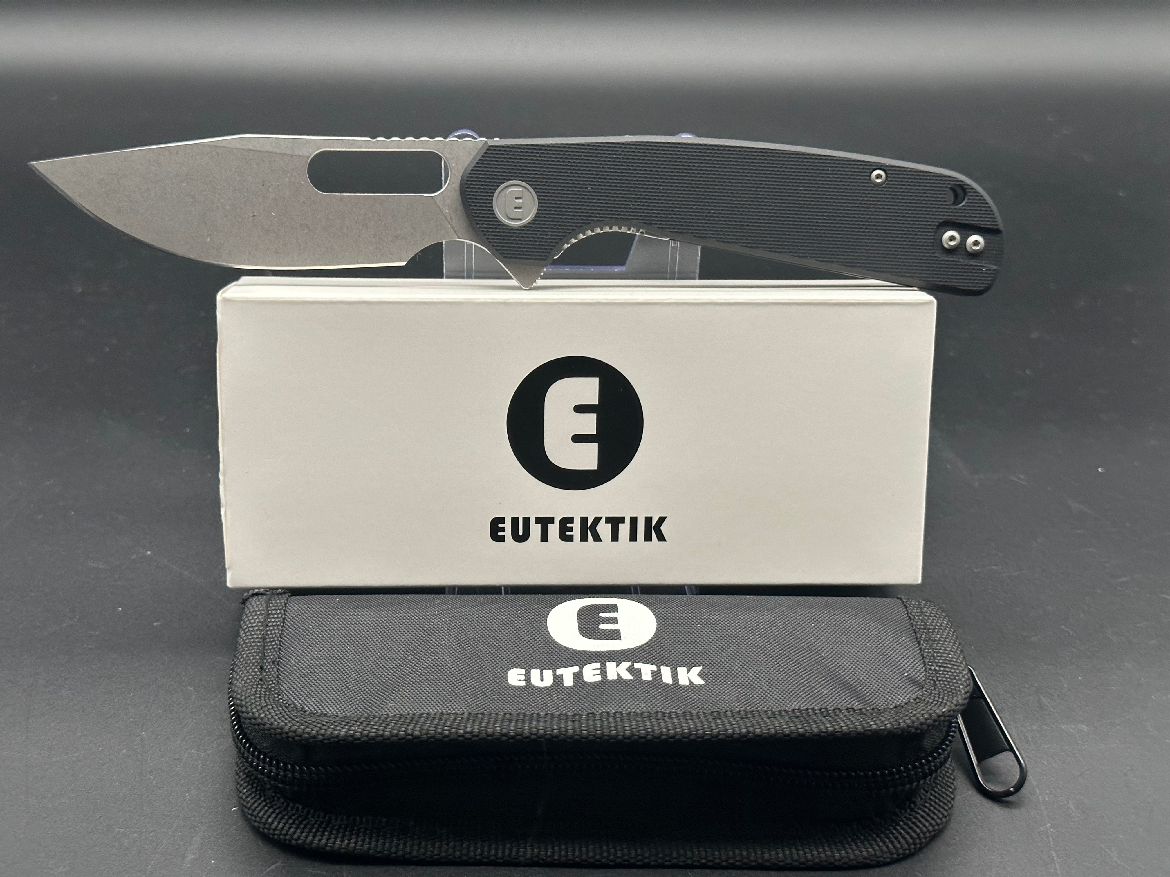 Eutektik Trinity Black G10 - New in box from Eutektik knives plus LTK Koozie/Patch & Sticker w/each knife