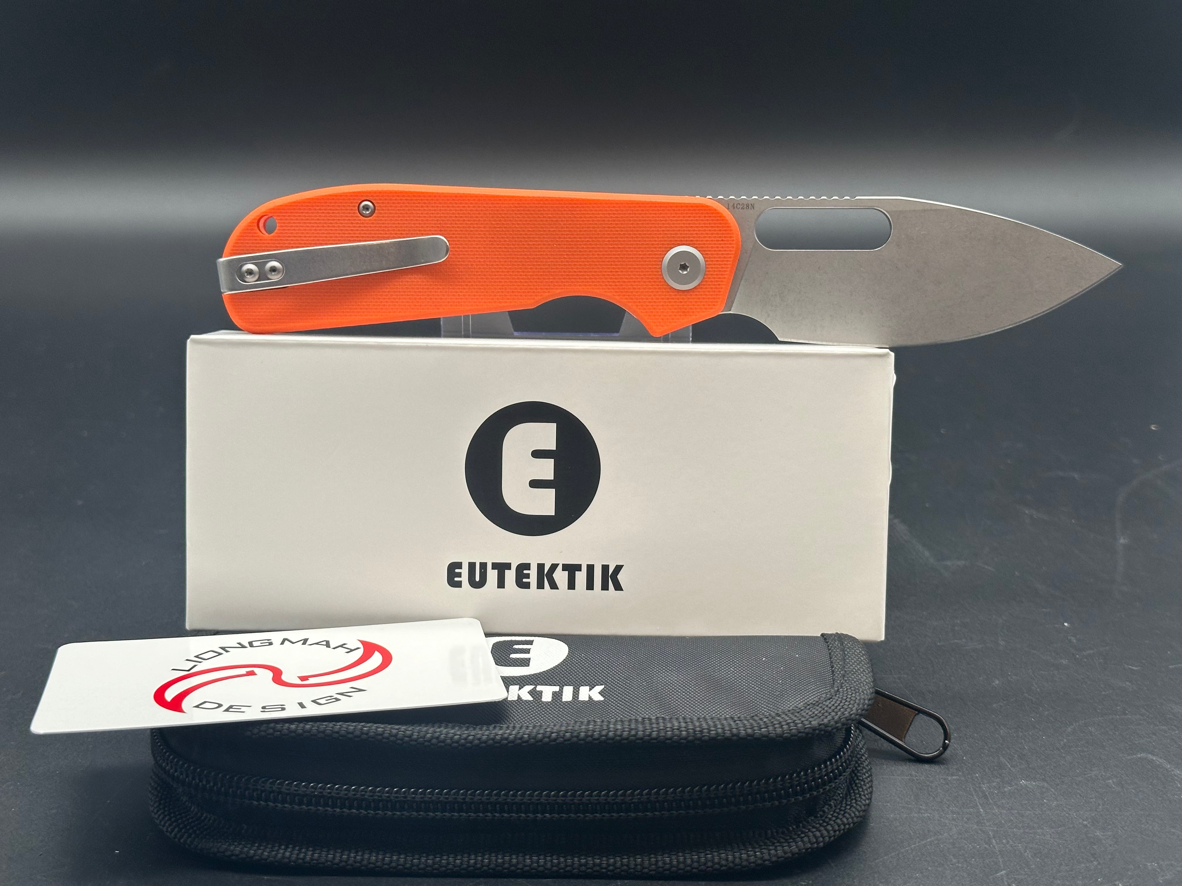 Eutektik EFD Orange Stonewashed plus LTK Koozie/Patch & Sticker w/each knife