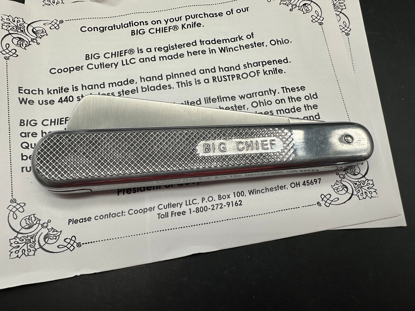 Big Chief folding knife made by Cooper Cutlery