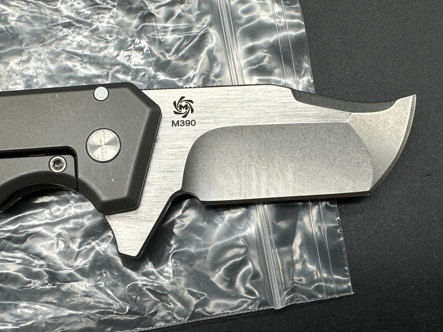 Mechforce x Jon Graham Ringed Rhino 2.5" Framelock Flipper / Titanium / Satin M390