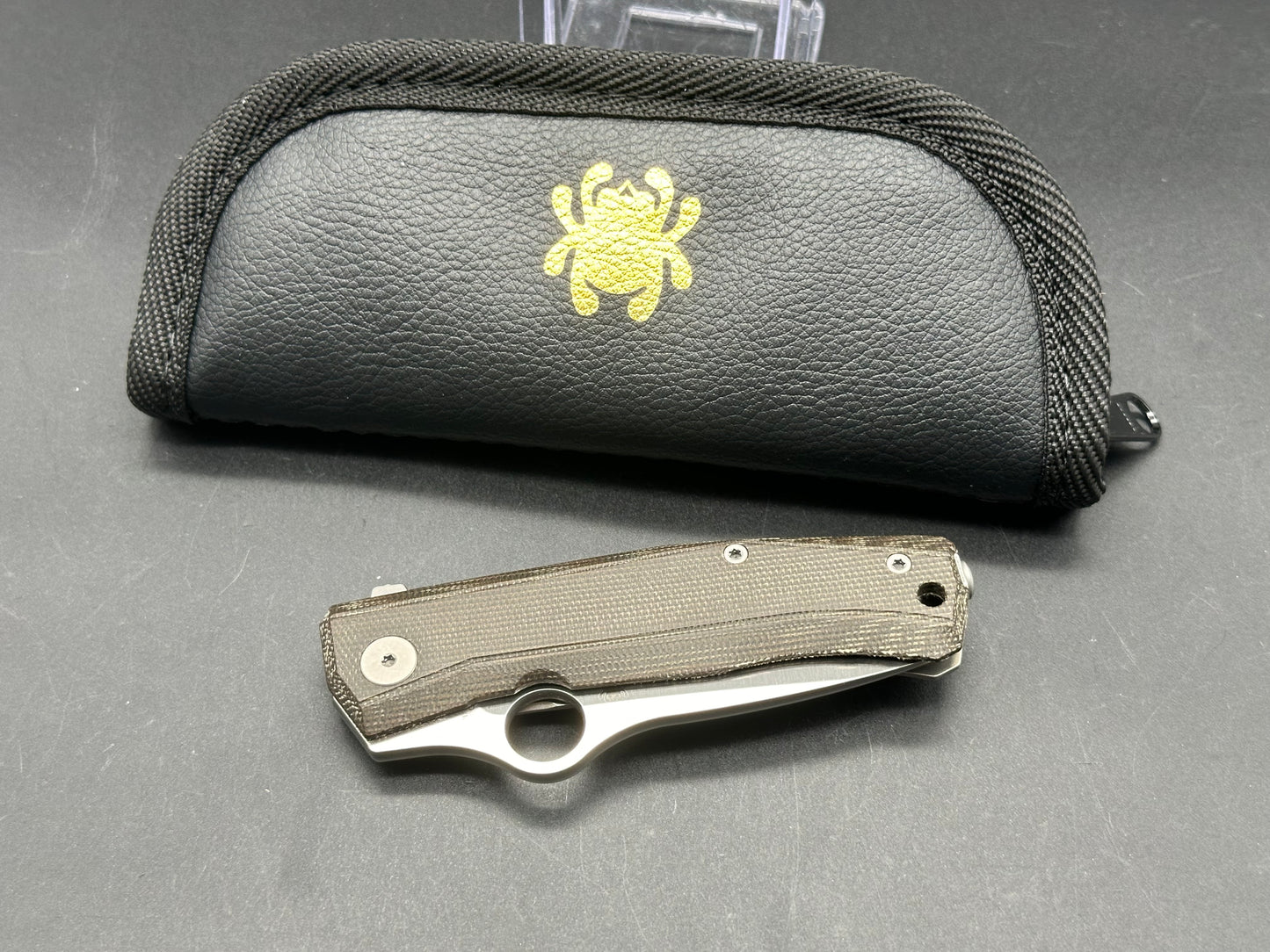 Spyderco SpyMyto Frame Lock Knife Micarta/Titanium (3.3" Satin M398)