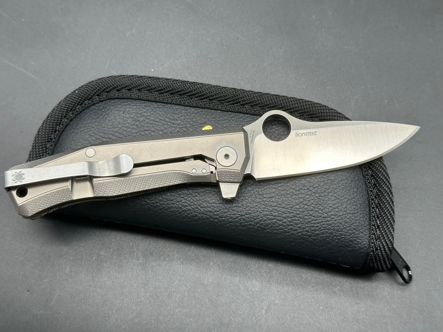 Spyderco SpyMyto Frame Lock Knife Micarta/Titanium (3.3" Satin M398)