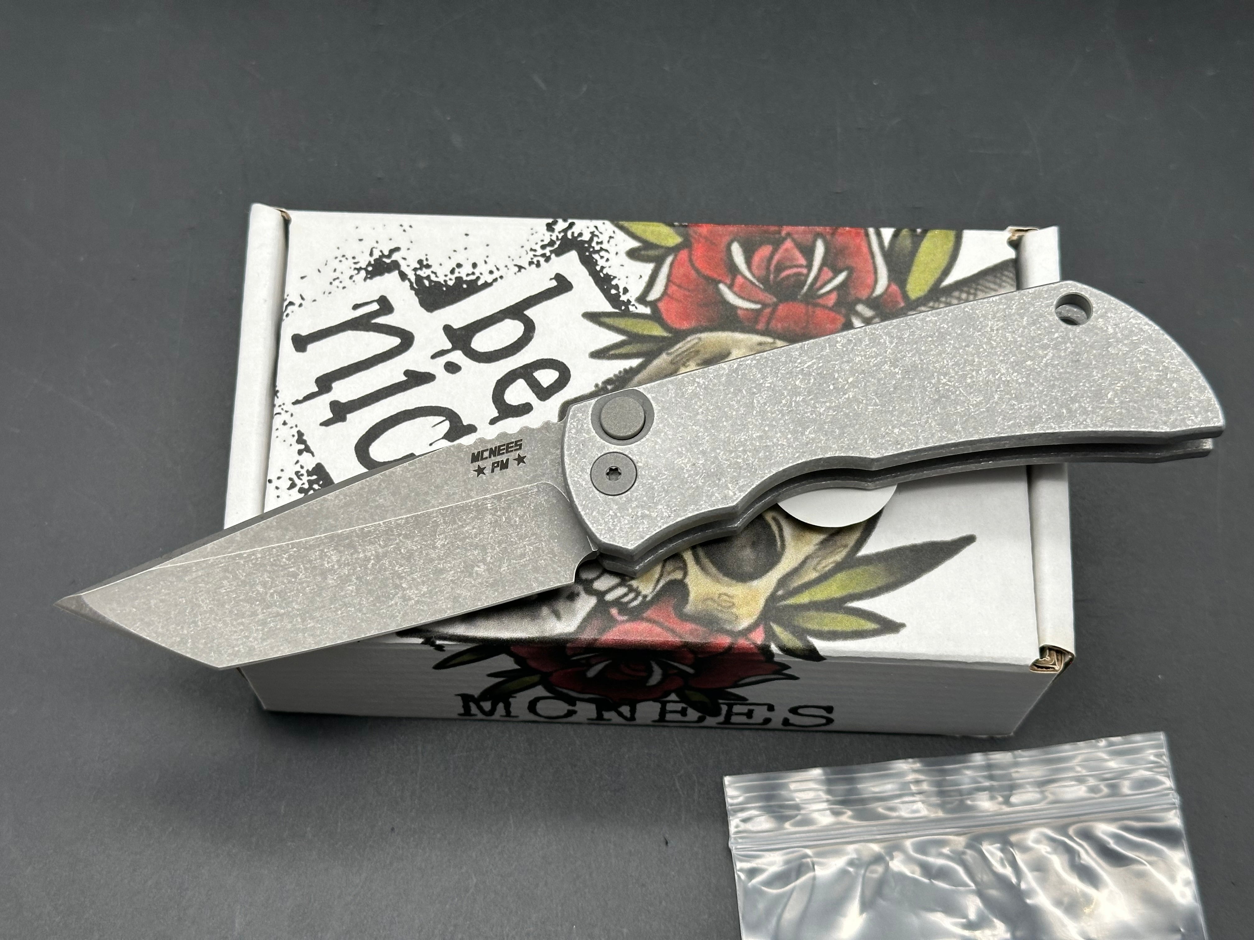 McNees PM AutoMac Atomic Tanto, Atomic Stonewashed Magnacut Tanto Blade