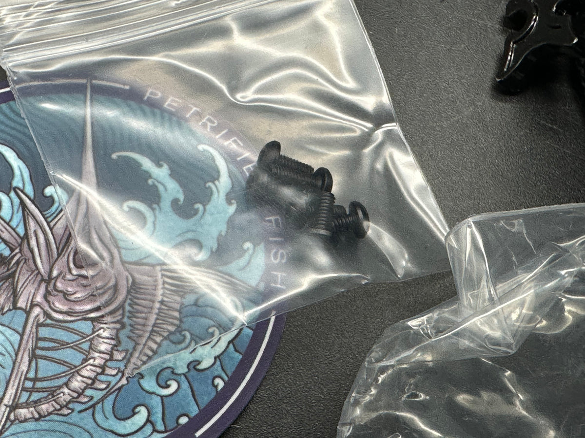 Petrified Fish bronze gray aluminum handle S35VN crossbar lock 9.3 'overall