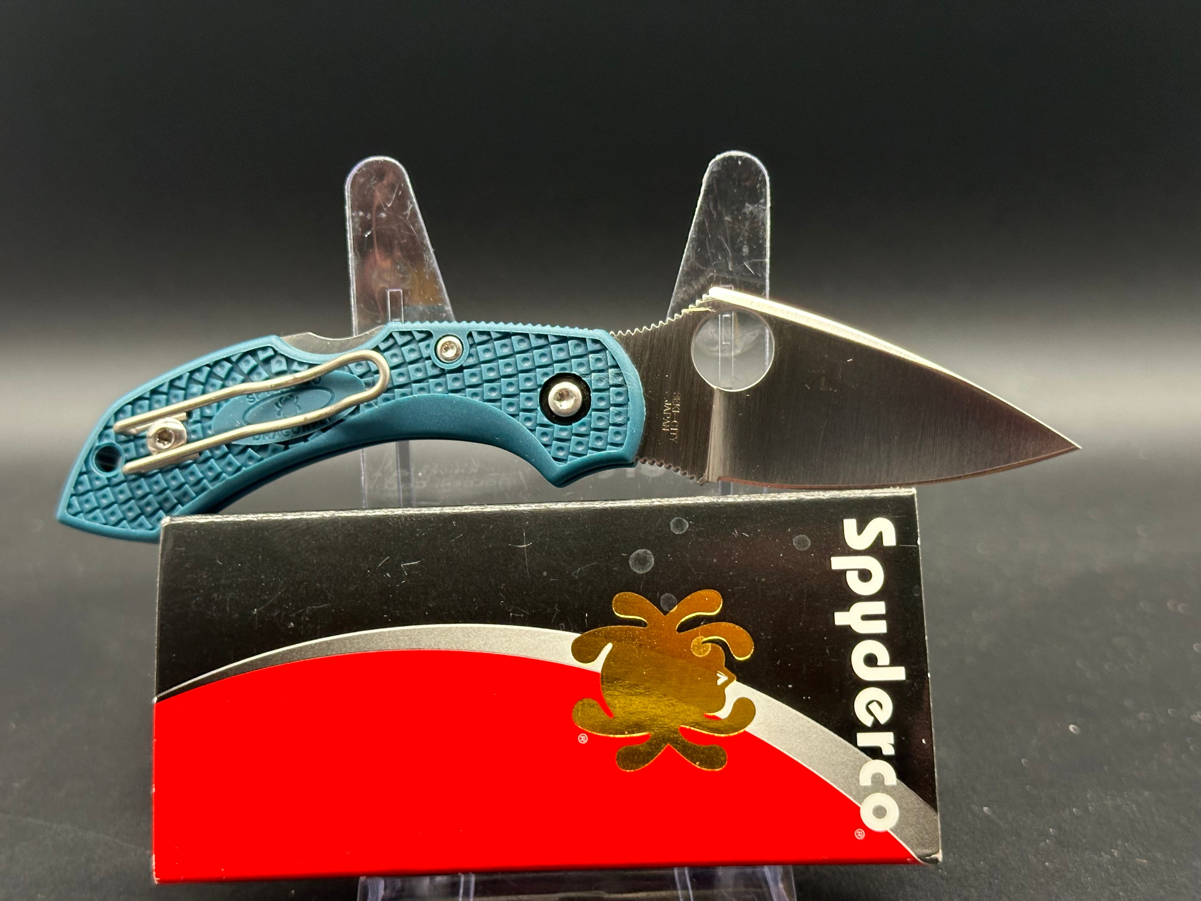 Spyderco Dragonfly 2 Knife Blue FRN (2.25" Satin K390) C28FP2K390