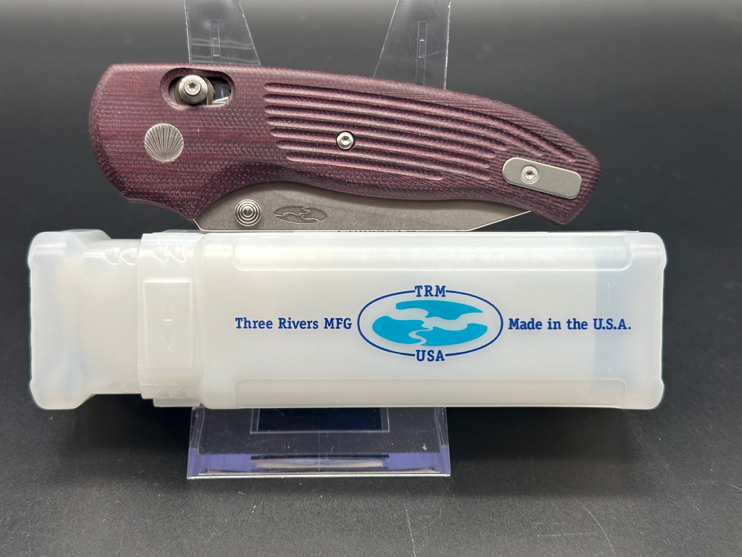 Three Rivers MFG (TRM) Shadow Concord Grape Micarta 20cv