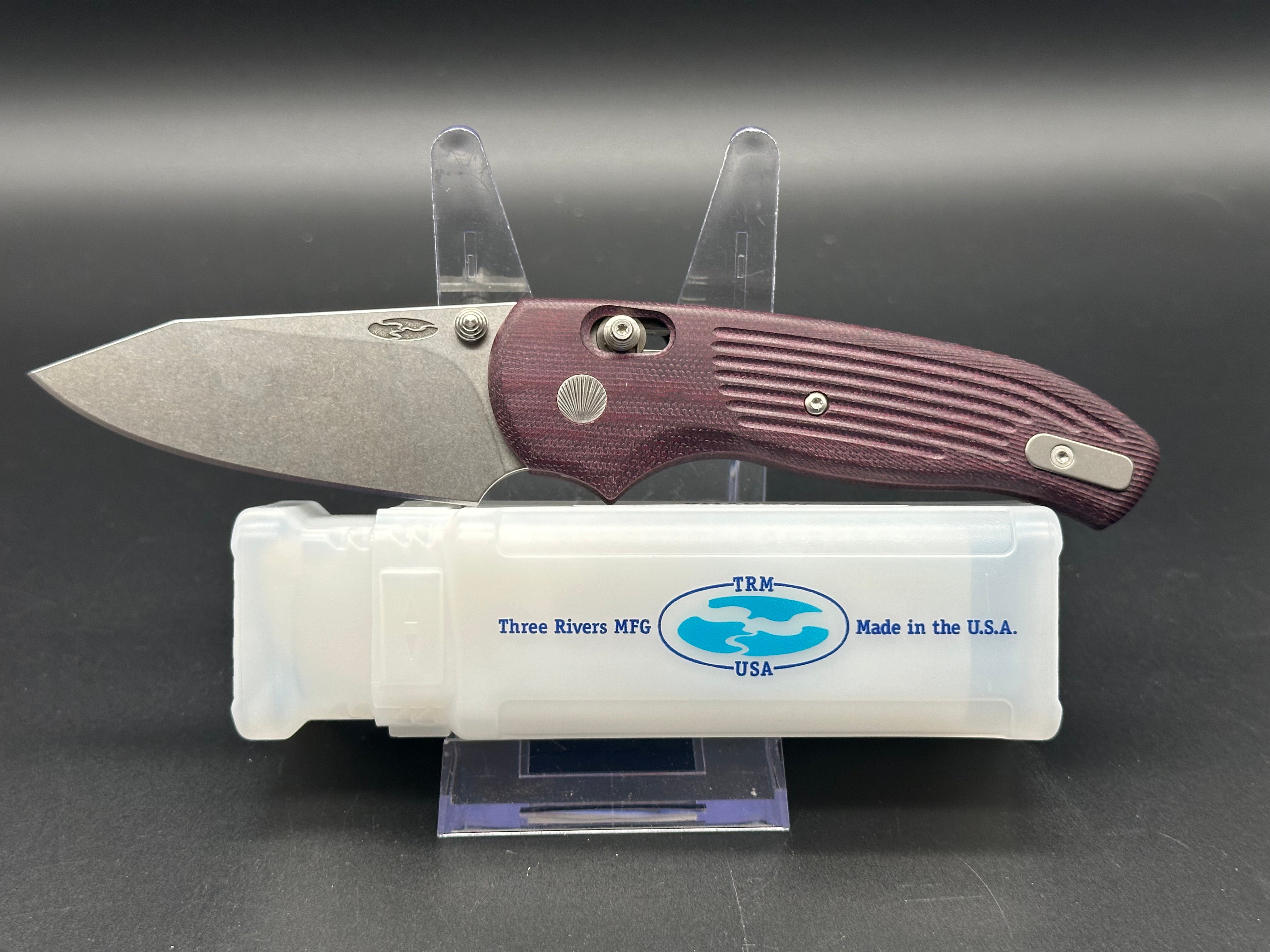 Three Rivers MFG (TRM) Shadow Concord Grape Micarta 20cv