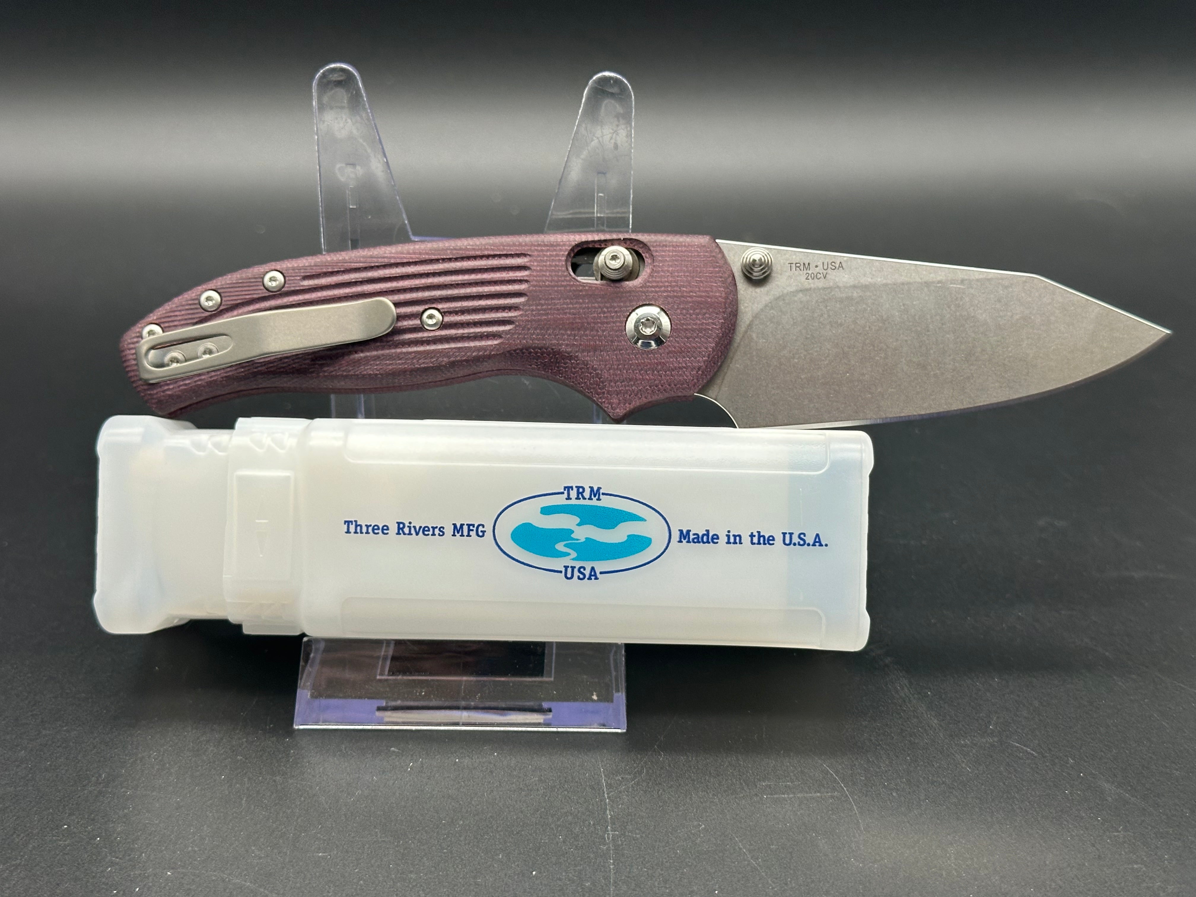 Three Rivers MFG (TRM) Shadow Concord Grape Micarta 20cv