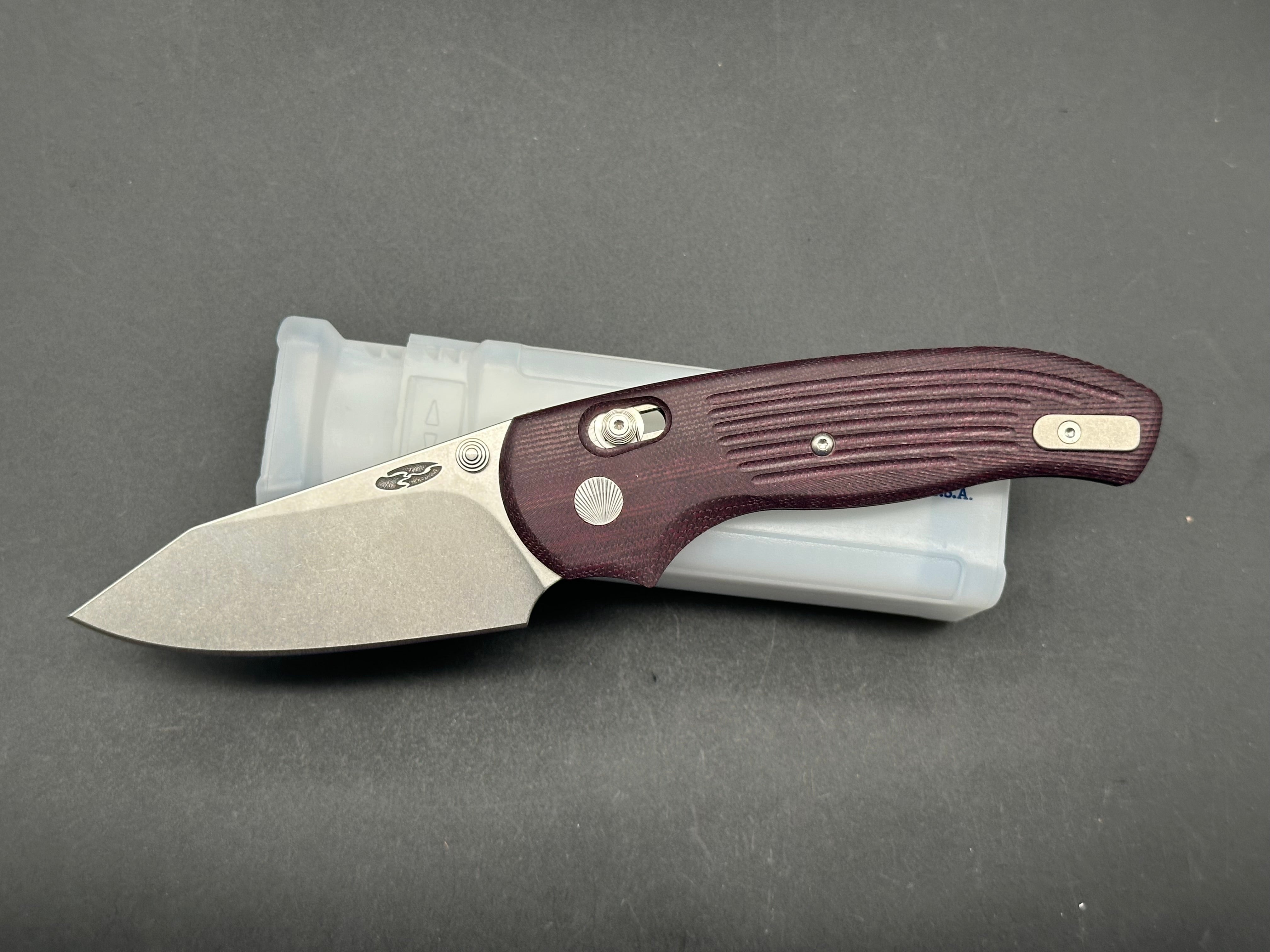 Three Rivers MFG (TRM) Shadow Concord Grape Micarta 20cv