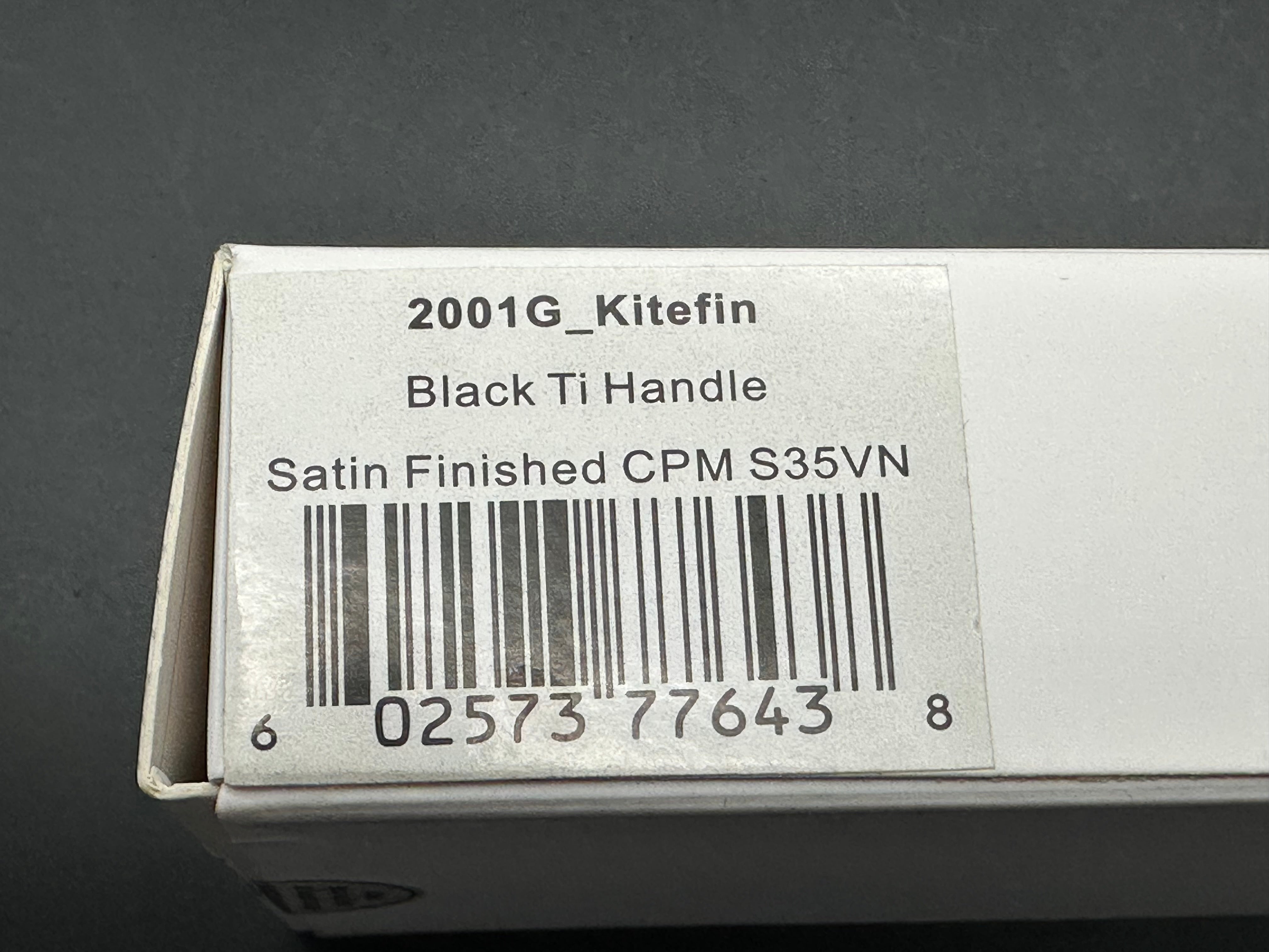 WE Knife Co. Kitefin, Satin CPM-S35VN Blade, Black Titanium Handles