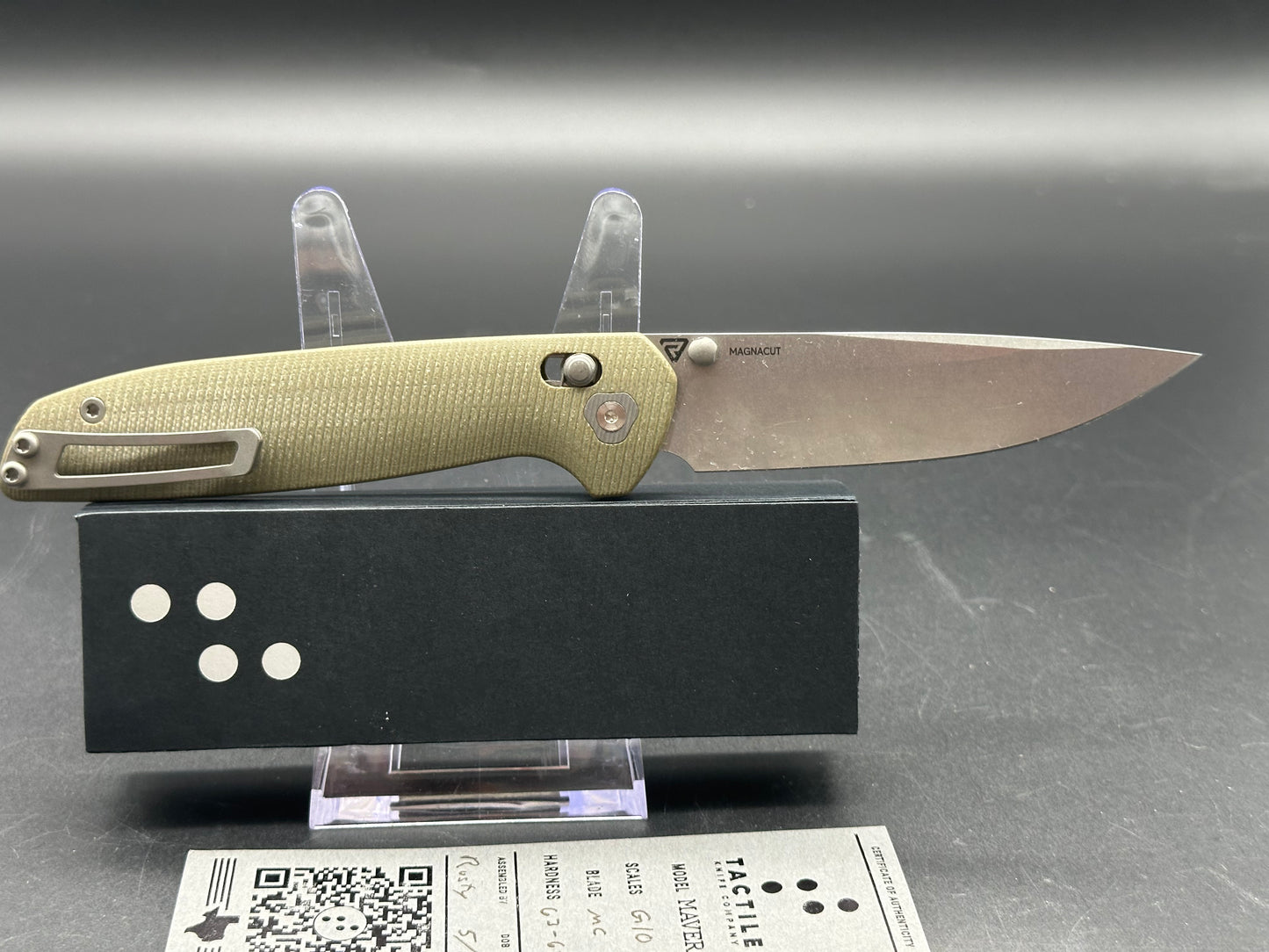 Tactile Knives Maverick Green G10 Magnacut blade