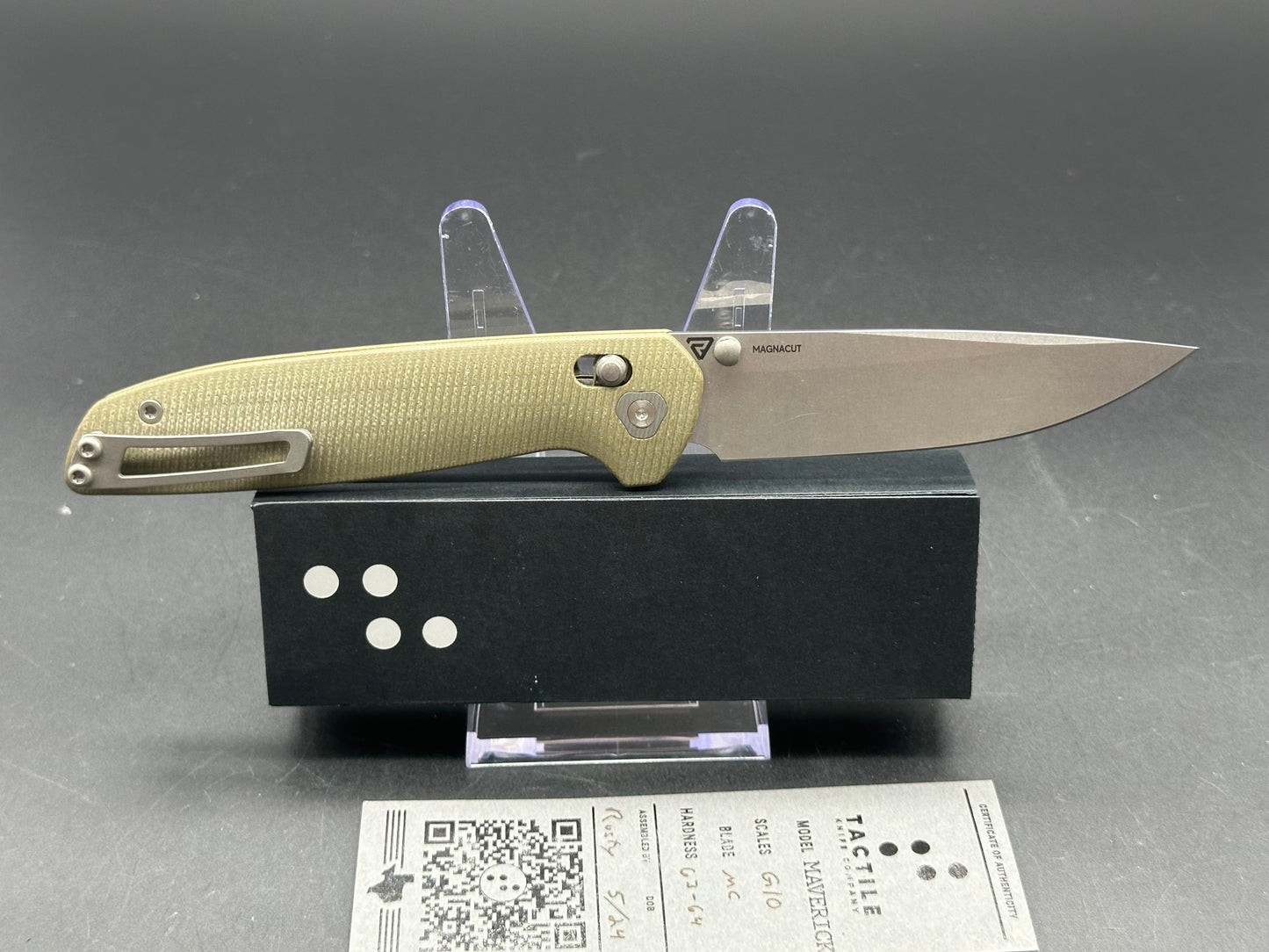 Tactile Knives Maverick Green G10 Magnacut blade