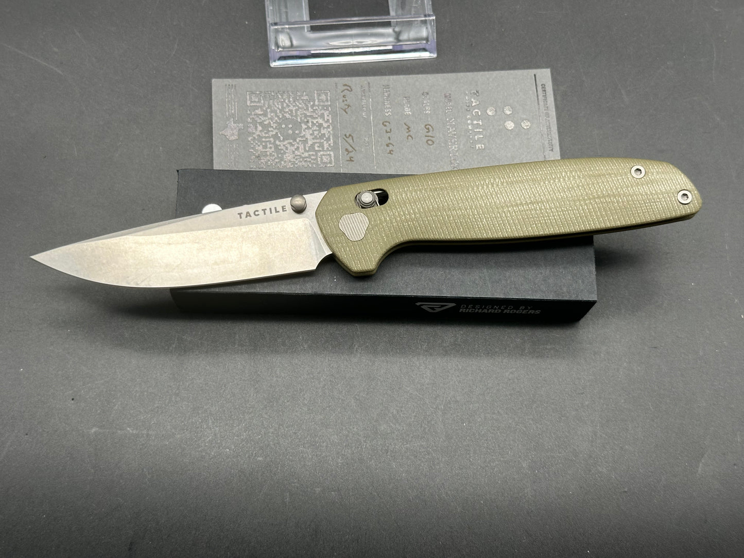 Tactile Knives Maverick Green G10 Magnacut blade