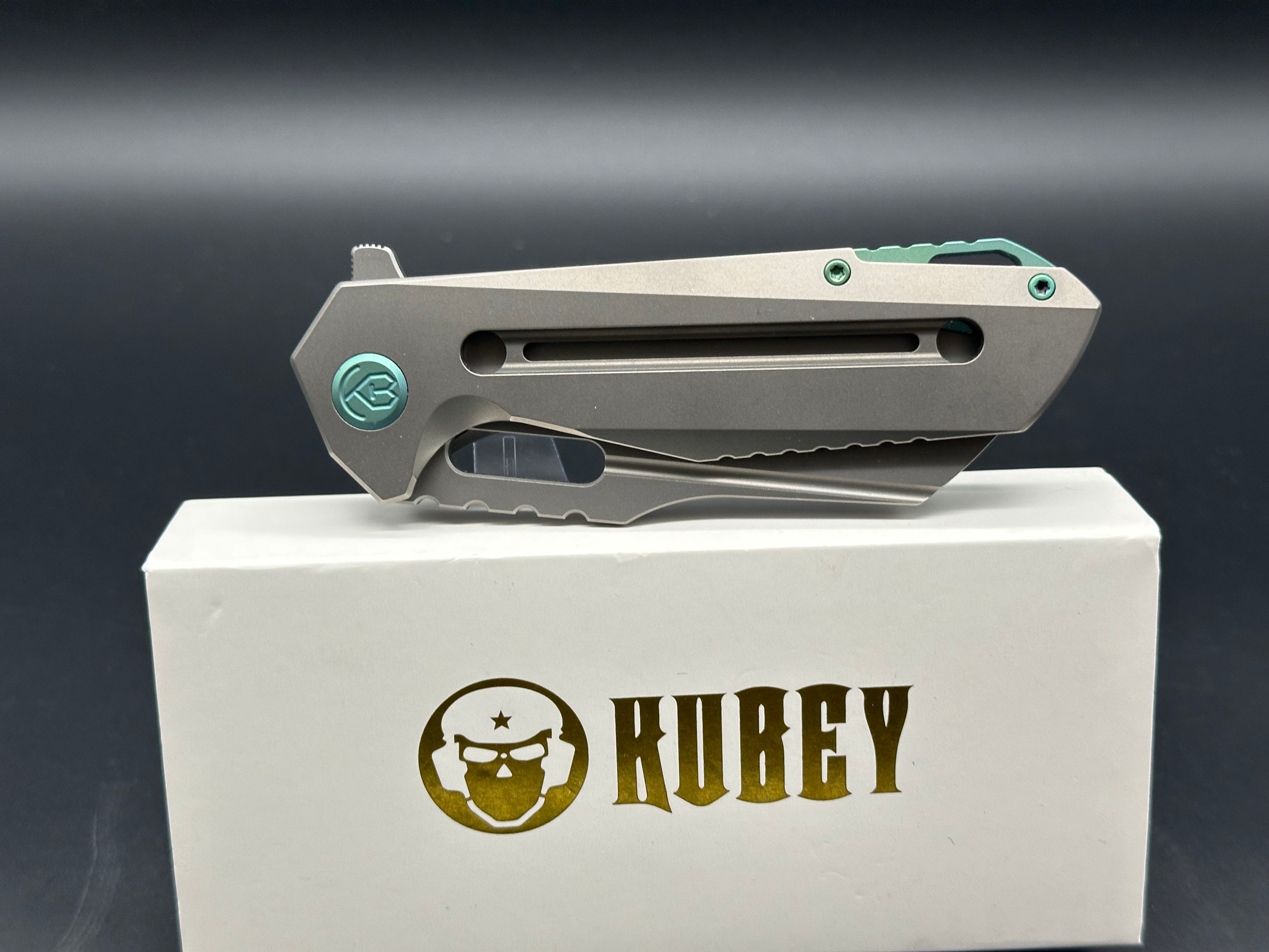 KUBEY Atlas titanium frame lock folder