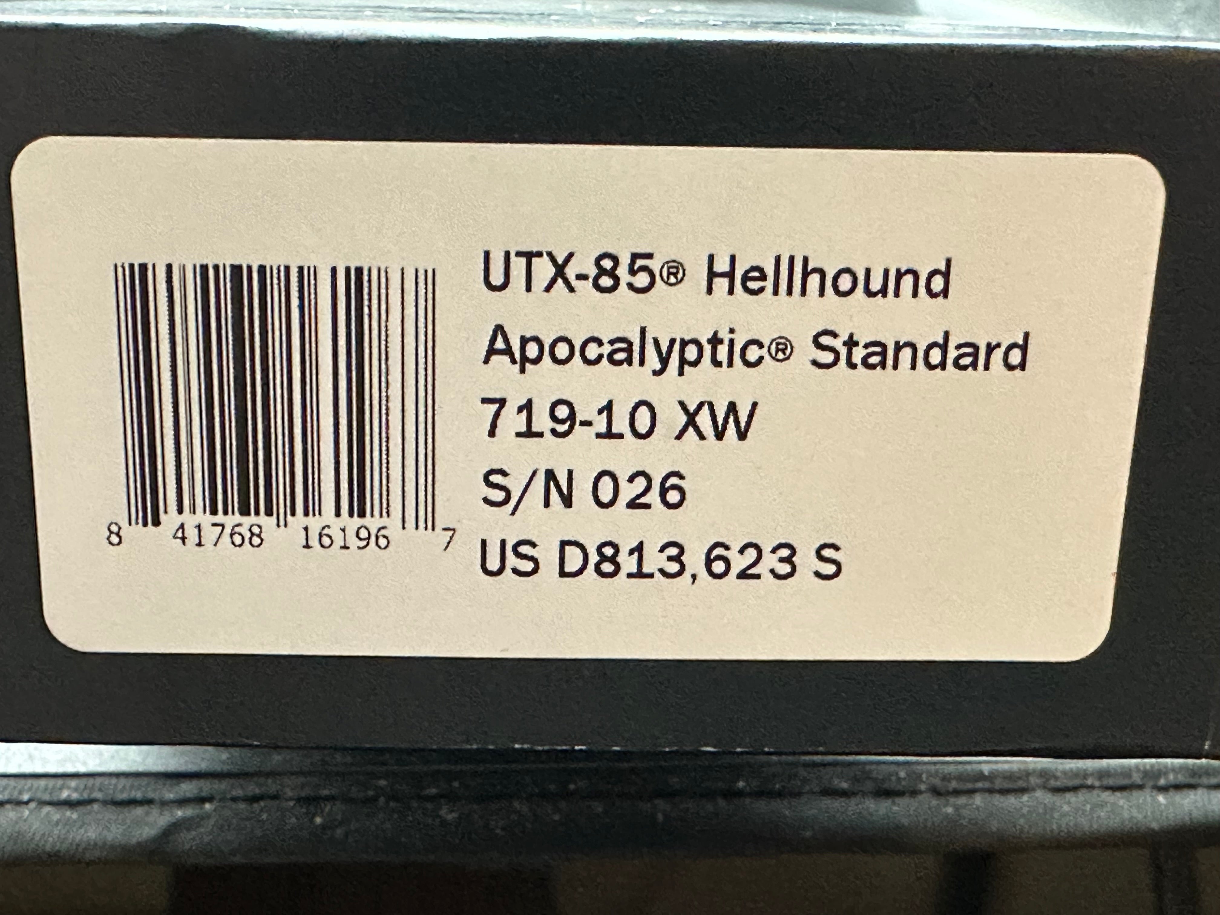 Microtech UTX-85X-Wing Orange/White (SMKW Exclusive S/N 026) Hellhound Apocalyptic
