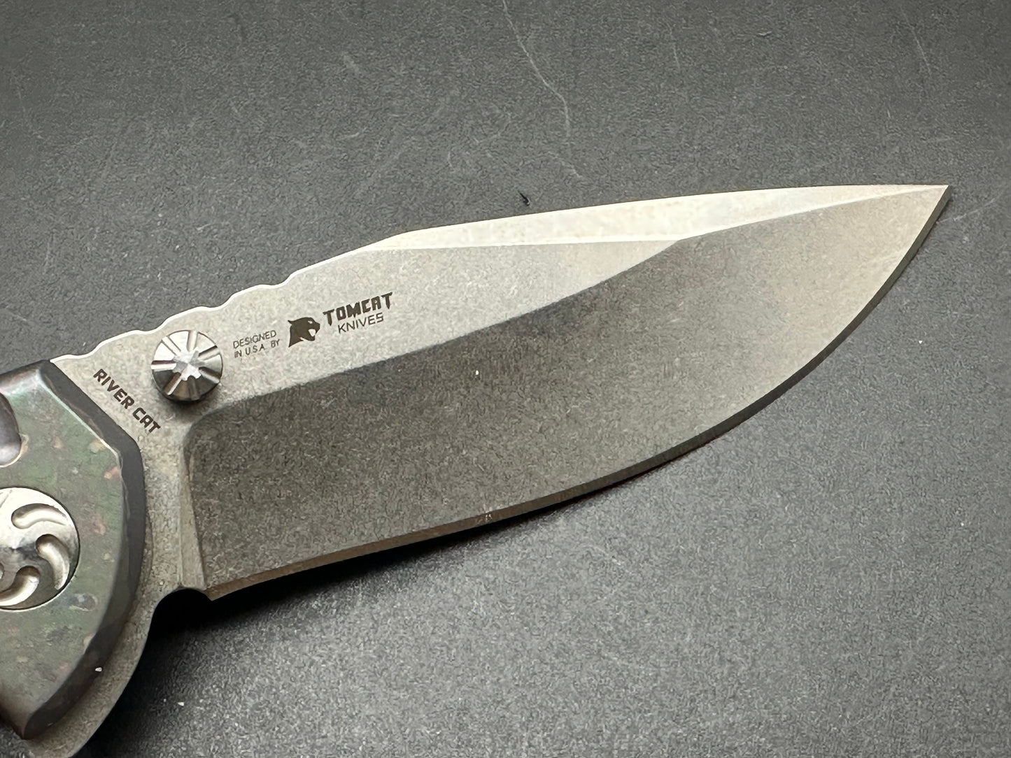 Kizer River Cat KI4456A2 S35VN Stonewash TI Spectrum Color