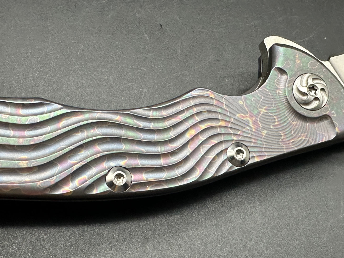 Kizer River Cat KI4456A2 S35VN Stonewash TI Spectrum Color