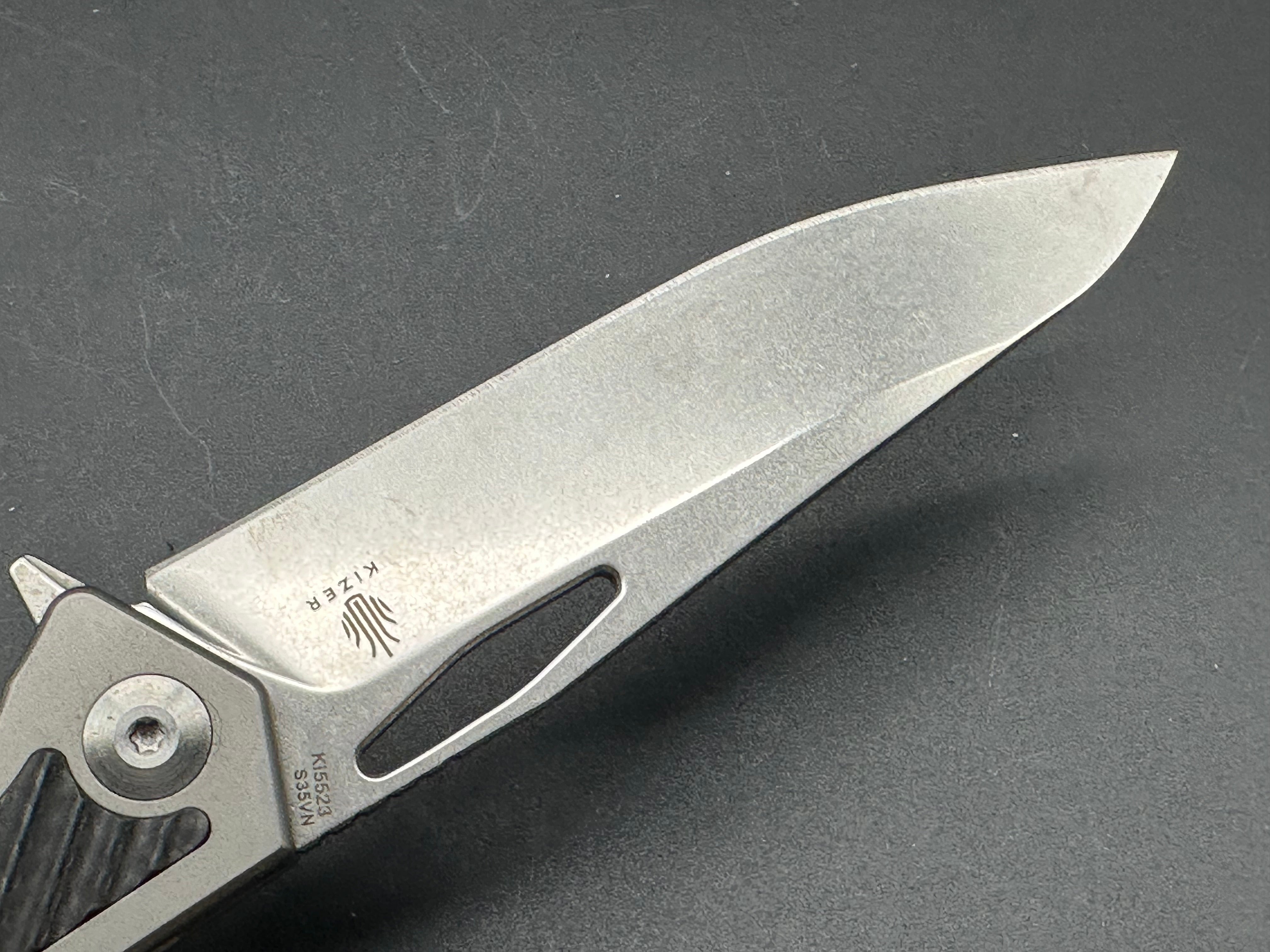 Kizer Odin Folding Knife titanium and carbon fiber