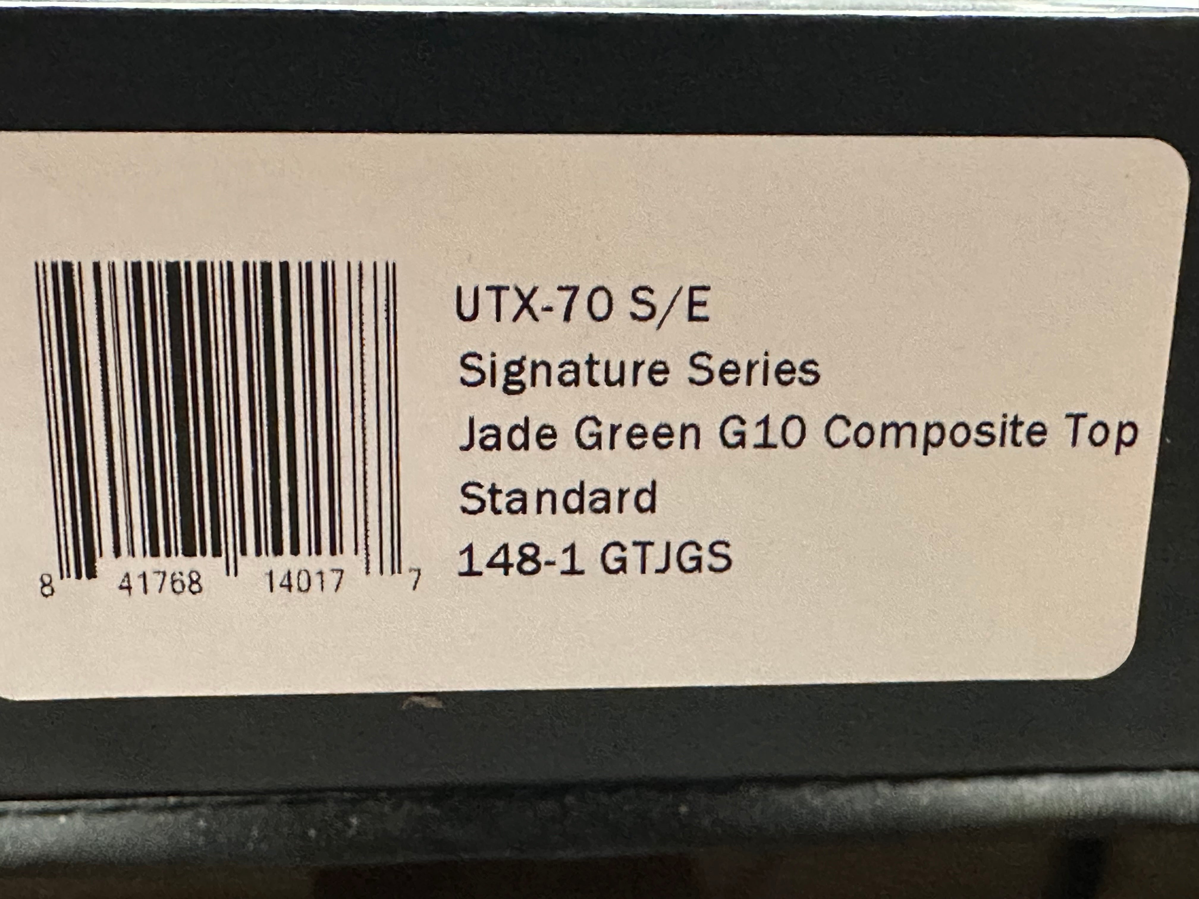 Microtech 148-1GTJGS UTX-70 S/E - Jade Green G-10 - Black Blade - Signature Series