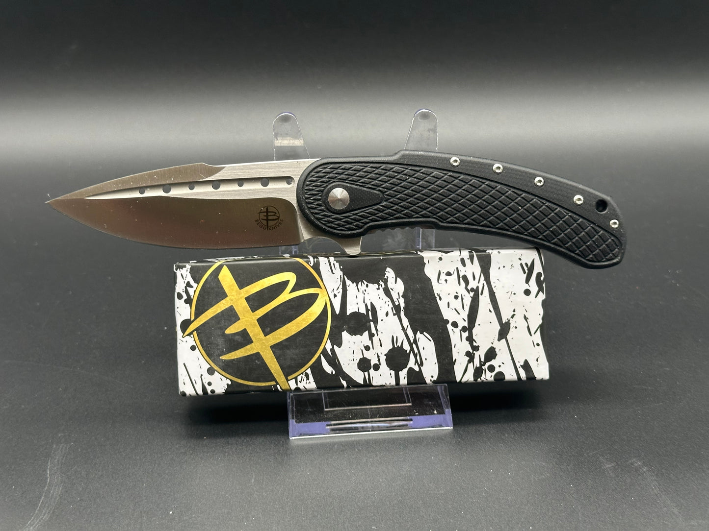 Begg Knives Bodega Frame Lock Knife Black G-10 (3.5" Satin)