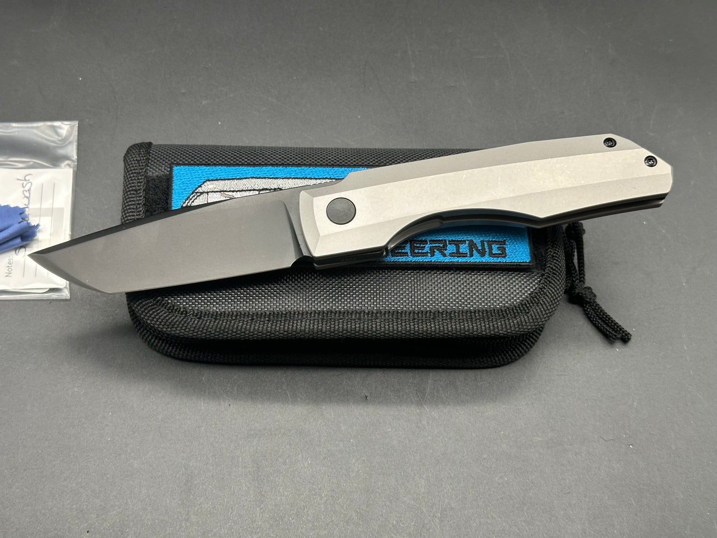 Vero Impulse (3rd Run) - #802, DLC M390 Blade, Stonewashed Ti Scales, DLC Ti Backspacer/Clip/Hardware