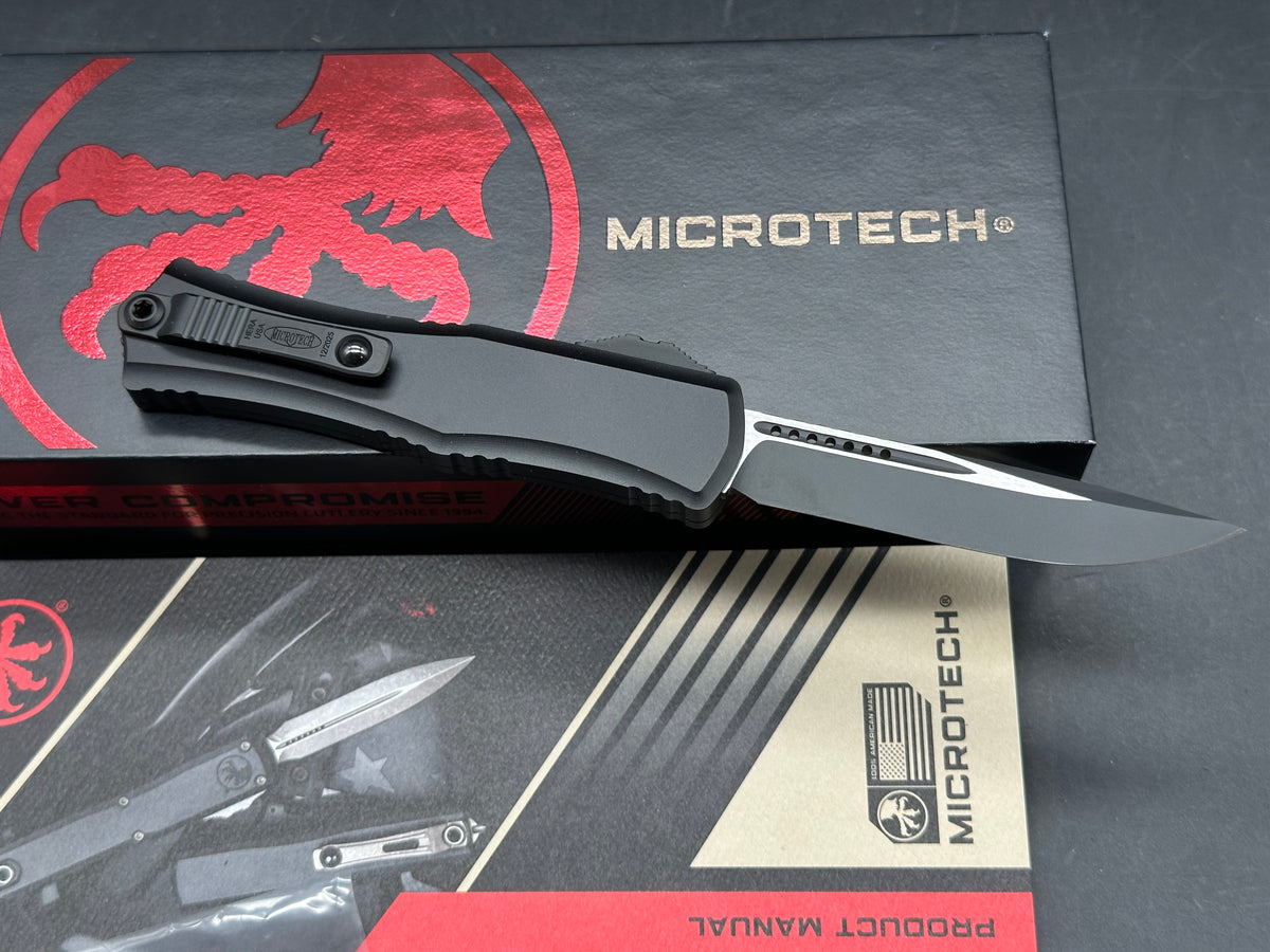 Microtech Hera II Mini S/E OTF Automatic Knife Black Aluminum (2.9" Black)