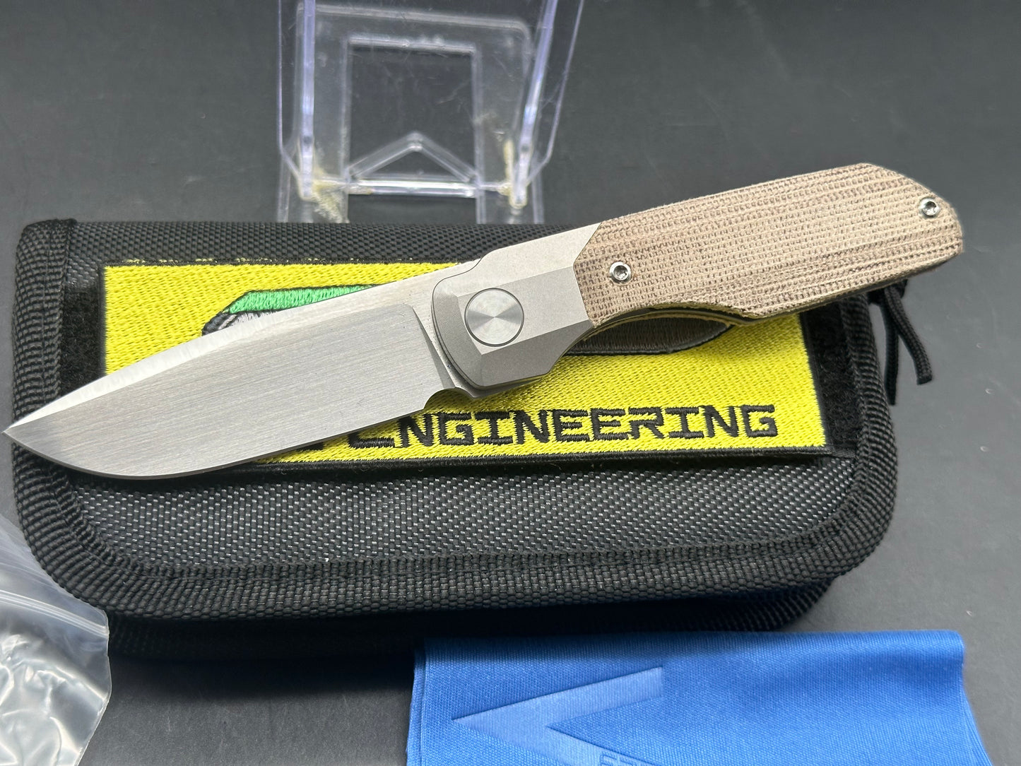 Vero Synapse Mini (1st Run) - #155, Hand Satin M390 Blade, Natural Micarta Scales