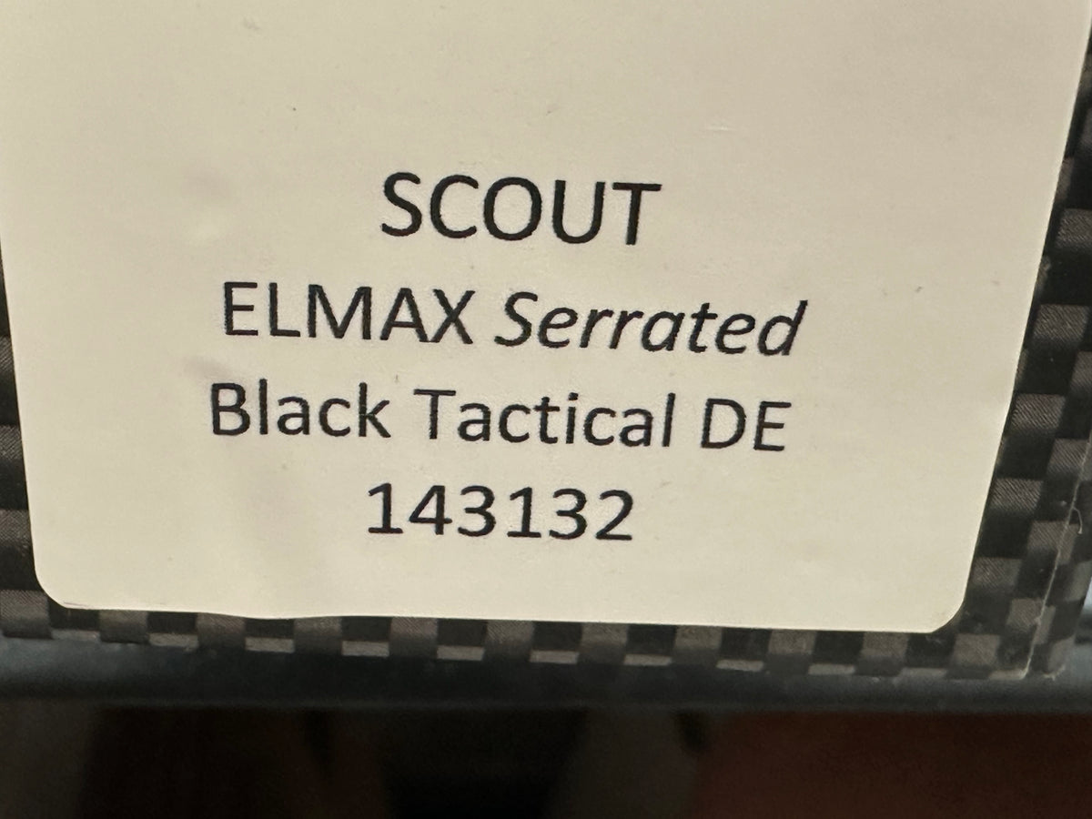 Guardian Tactical Scout D/E OTF Knife Black Aluminum (3.5" Black Serr Elmax)