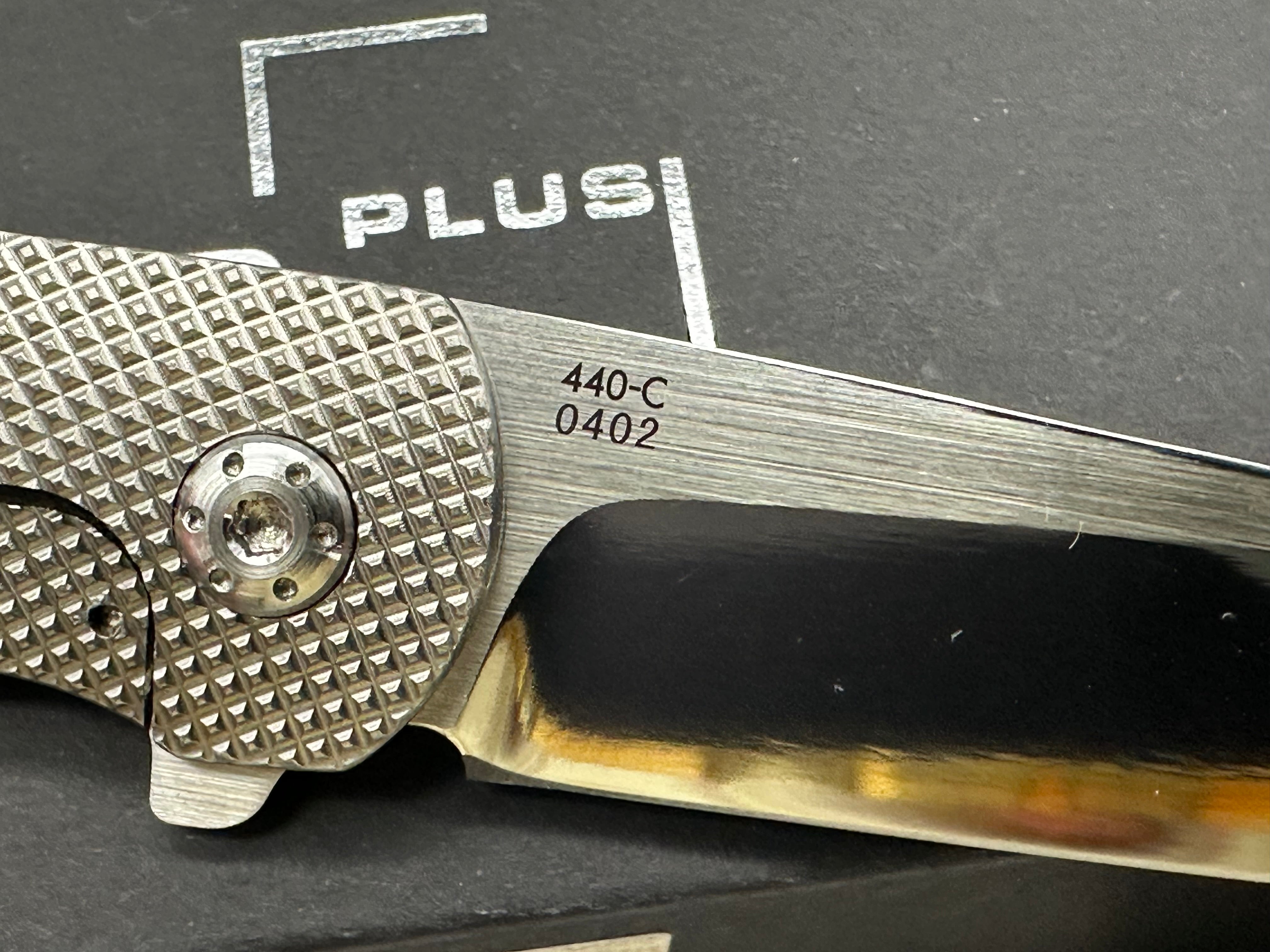 Boker Plus Gent-X Frame Lock Knife Orange Peel Titanium (2.8" Mirror)