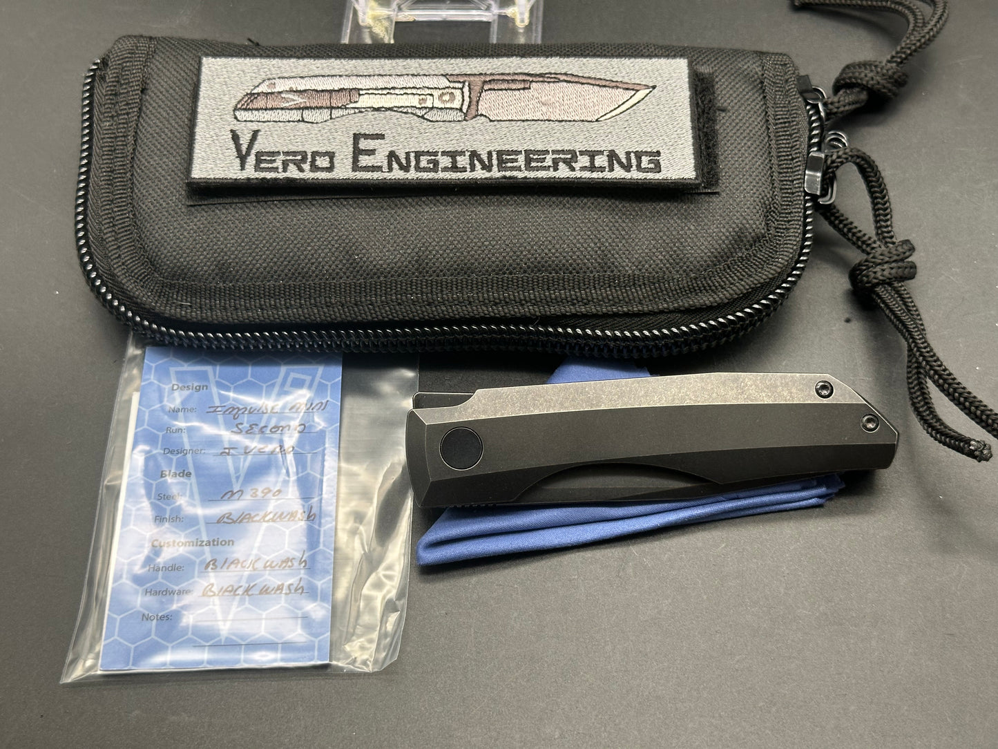 Vero Impulse Mini (2nd Run) - #741, M390 Blade, Full Blackwash Ti