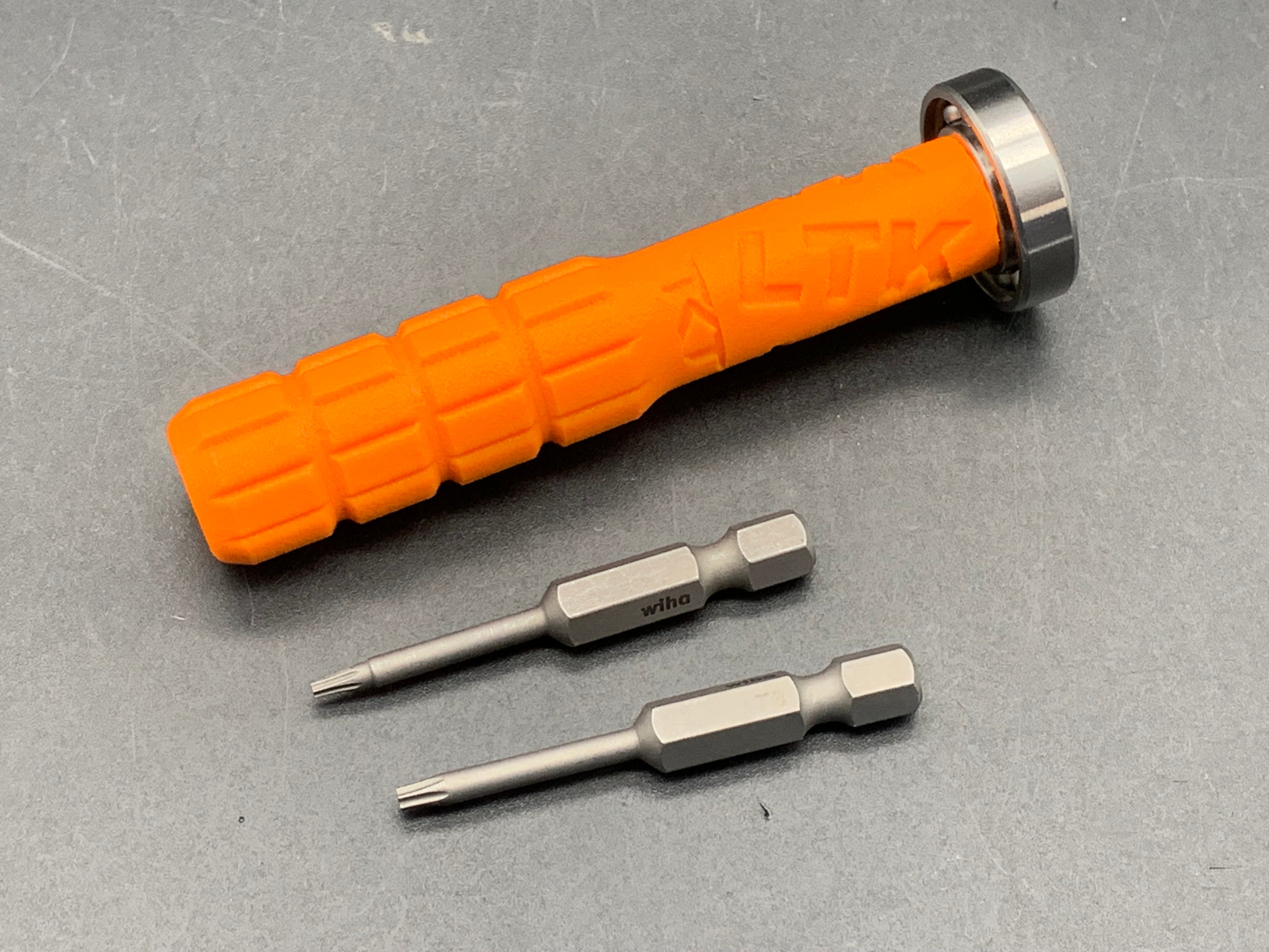LTK 1/4 inch driver in orange Fraggie pattern w/ #8 & #6 Torx bits