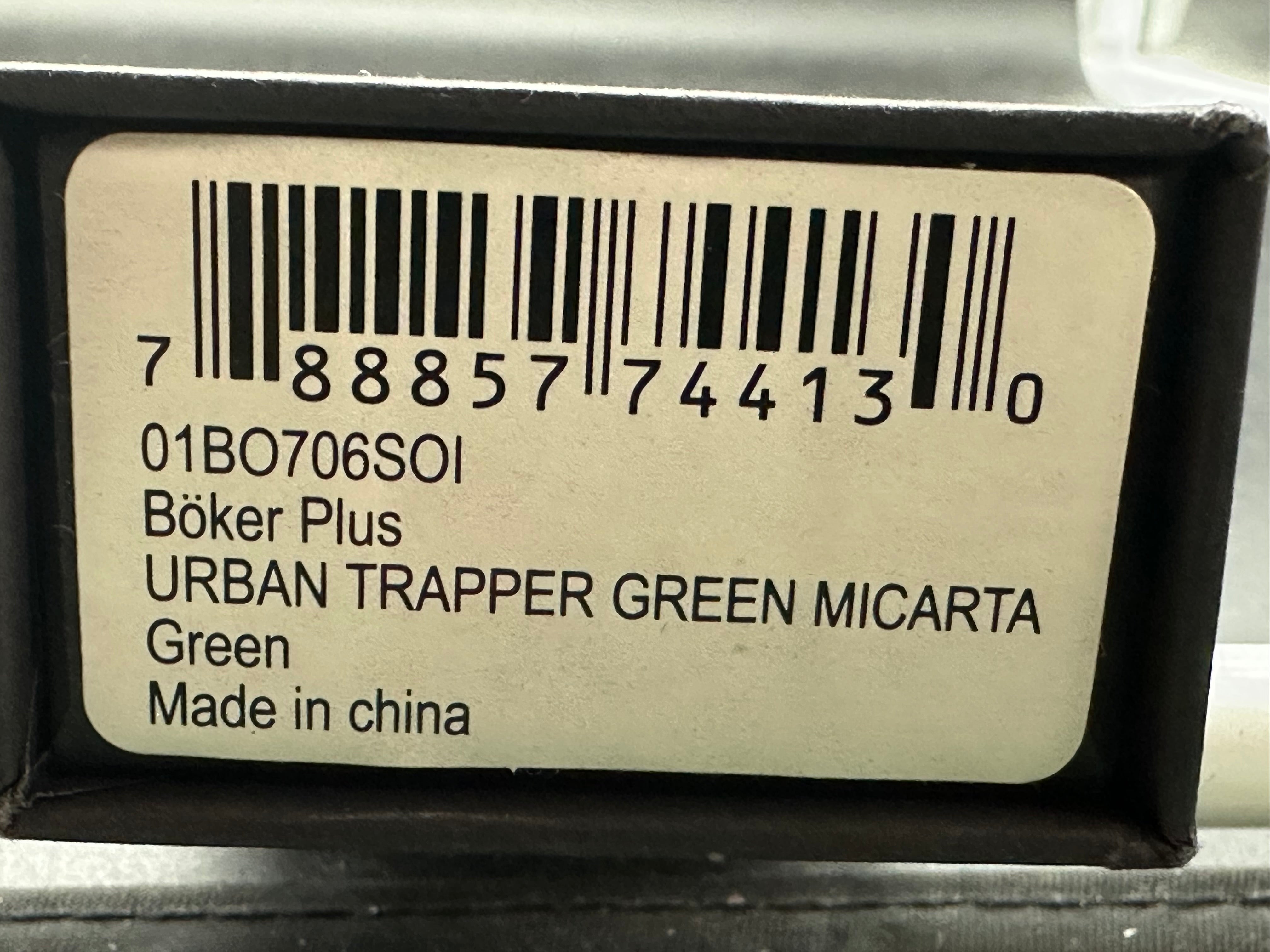 Boker Plus Urban Trapper Knife Liner Lock Green Micarta (3.3" Blade)