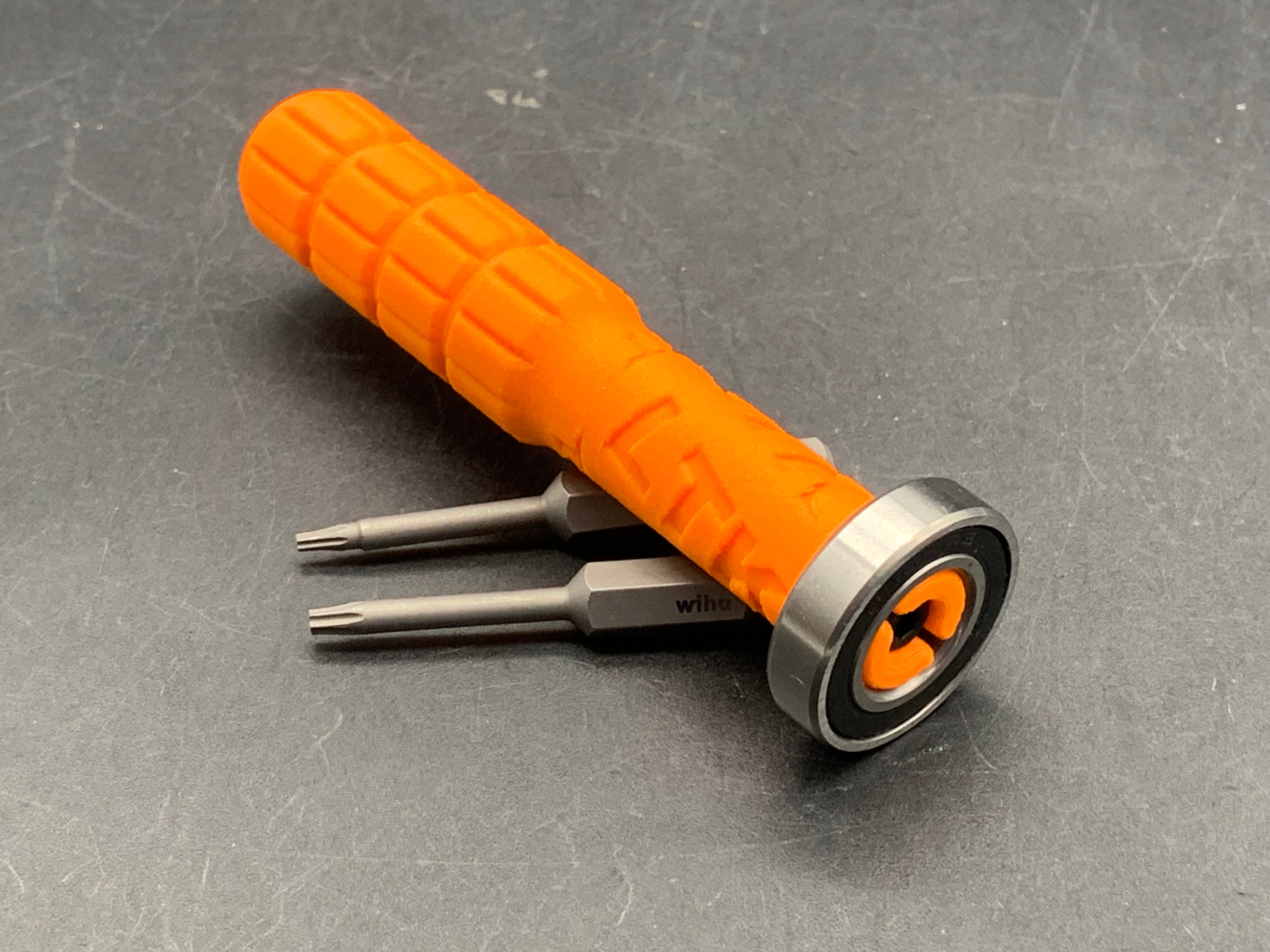 LTK 1/4 inch driver in orange Fraggie pattern w/ #8 & #6 Torx bits