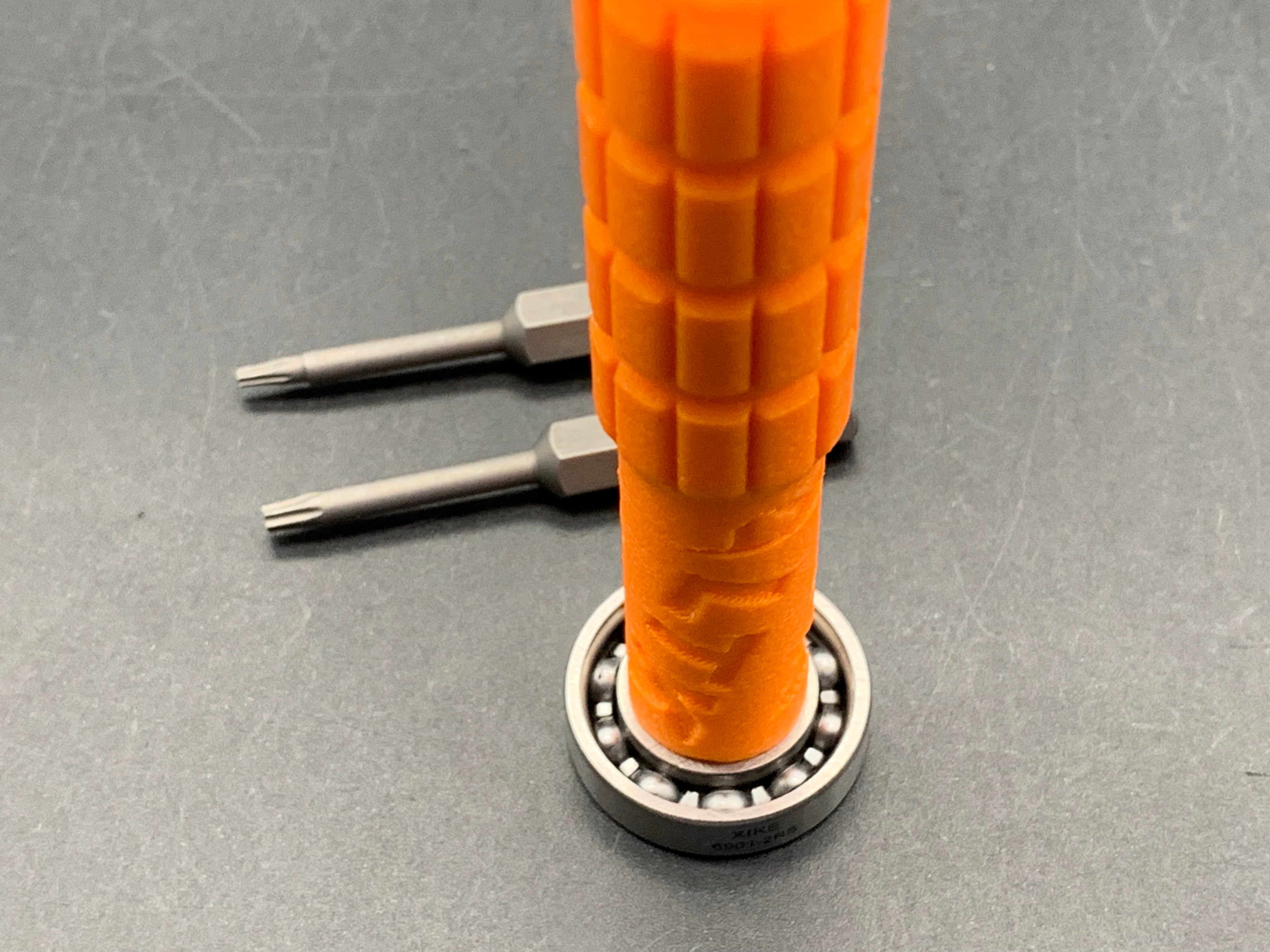 LTK 1/4 inch driver in orange Fraggie pattern w/ #8 & #6 Torx bits