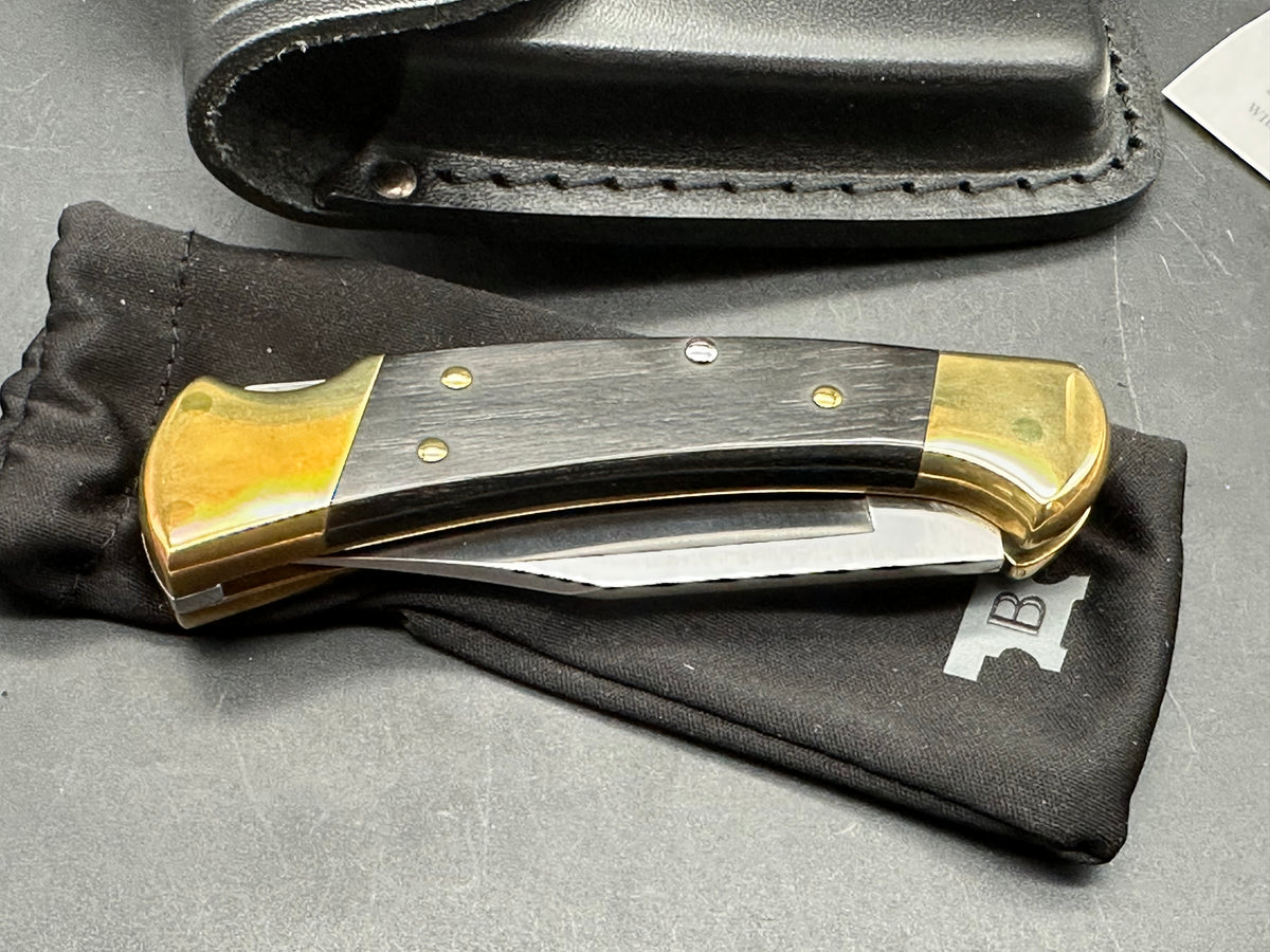 Buck 112 Ranger Elite Automatic Lockback Knife Black G-10 (3" Satin)