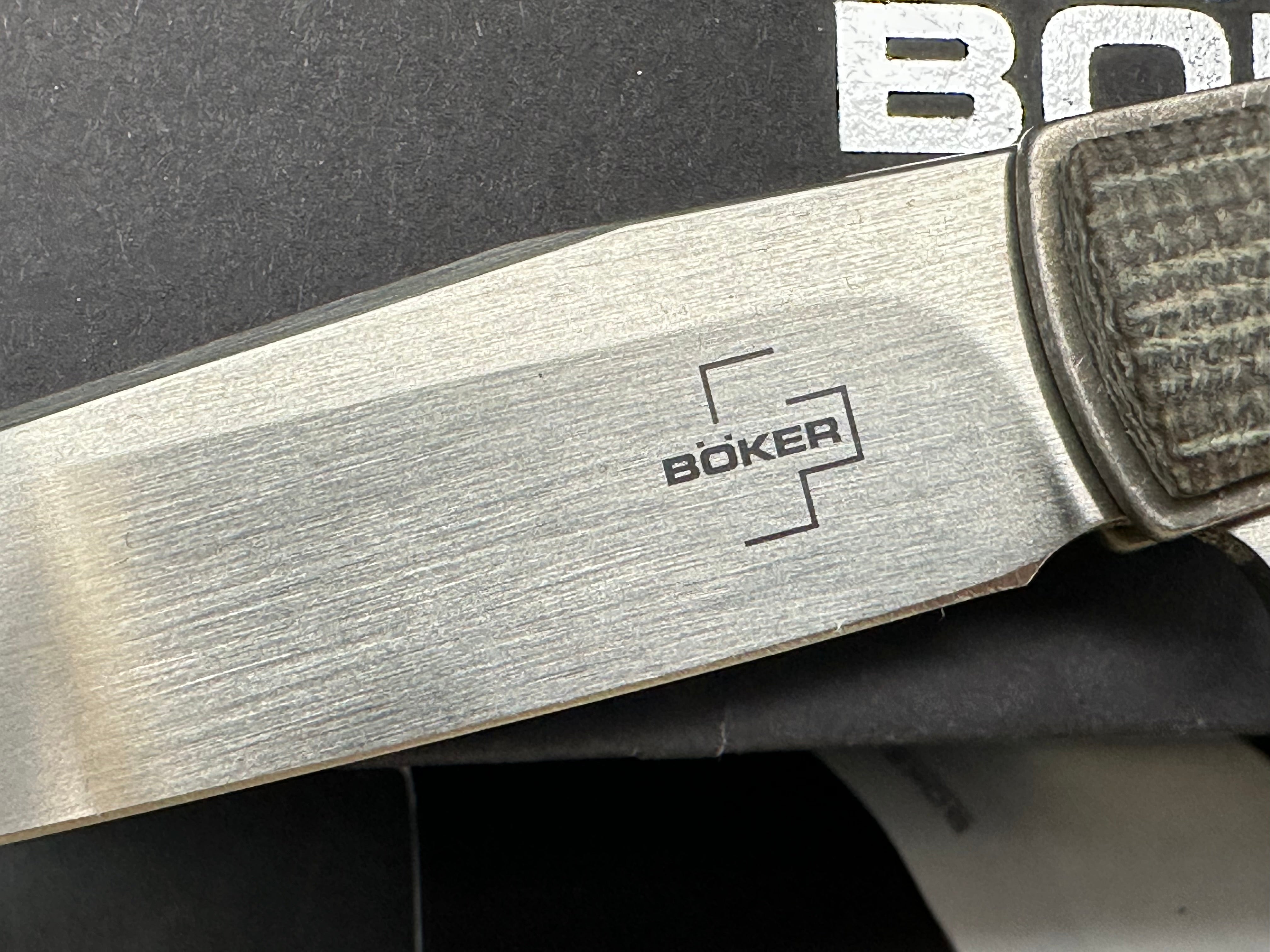 Boker Plus Urban Trapper Knife Liner Lock Green Micarta (3.3" Blade)