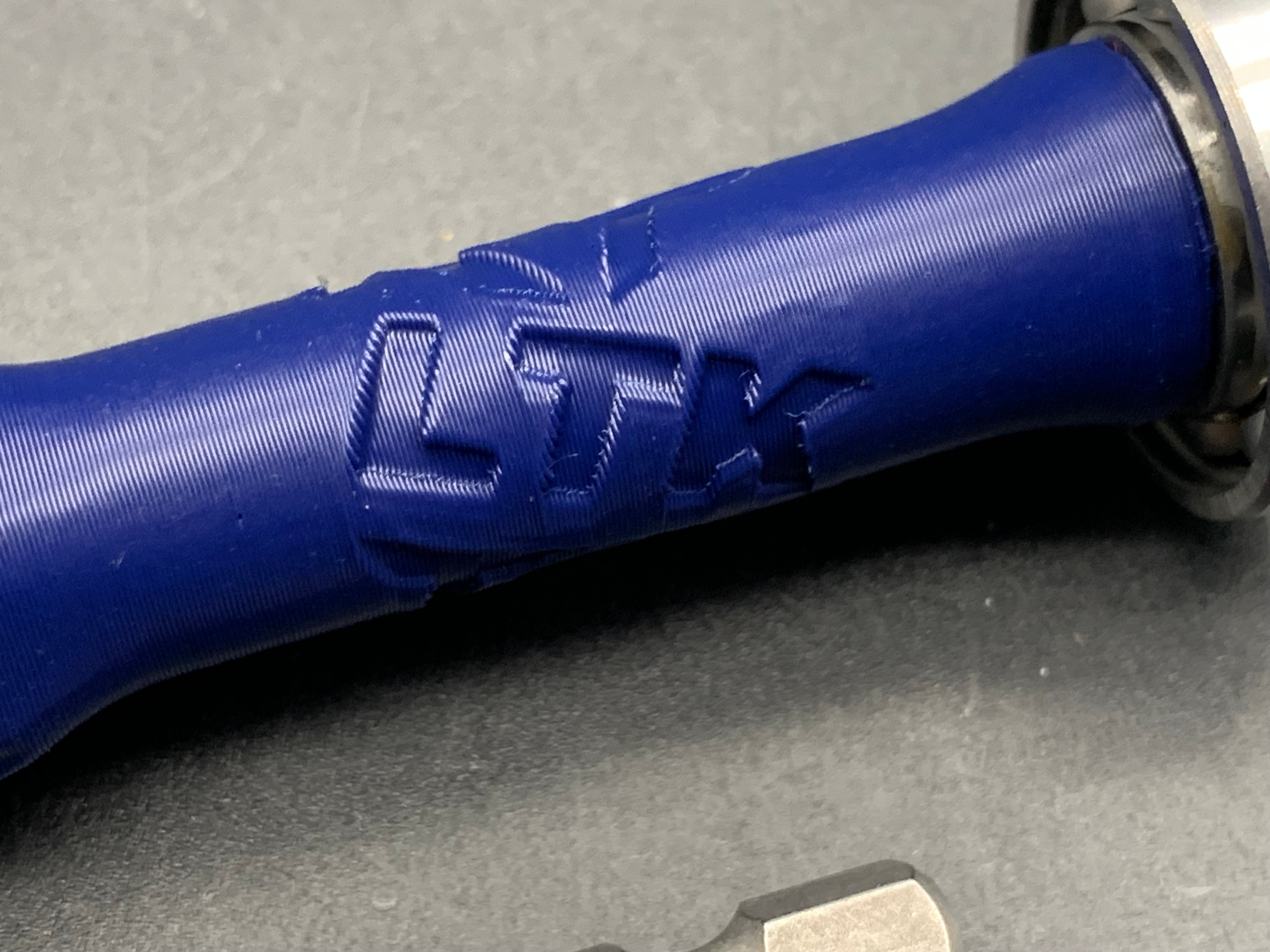 LTK (Luvthemknives) - 1/4 inch driver in sapphire blue Hexad pattern plus #8 & #6 torx bits