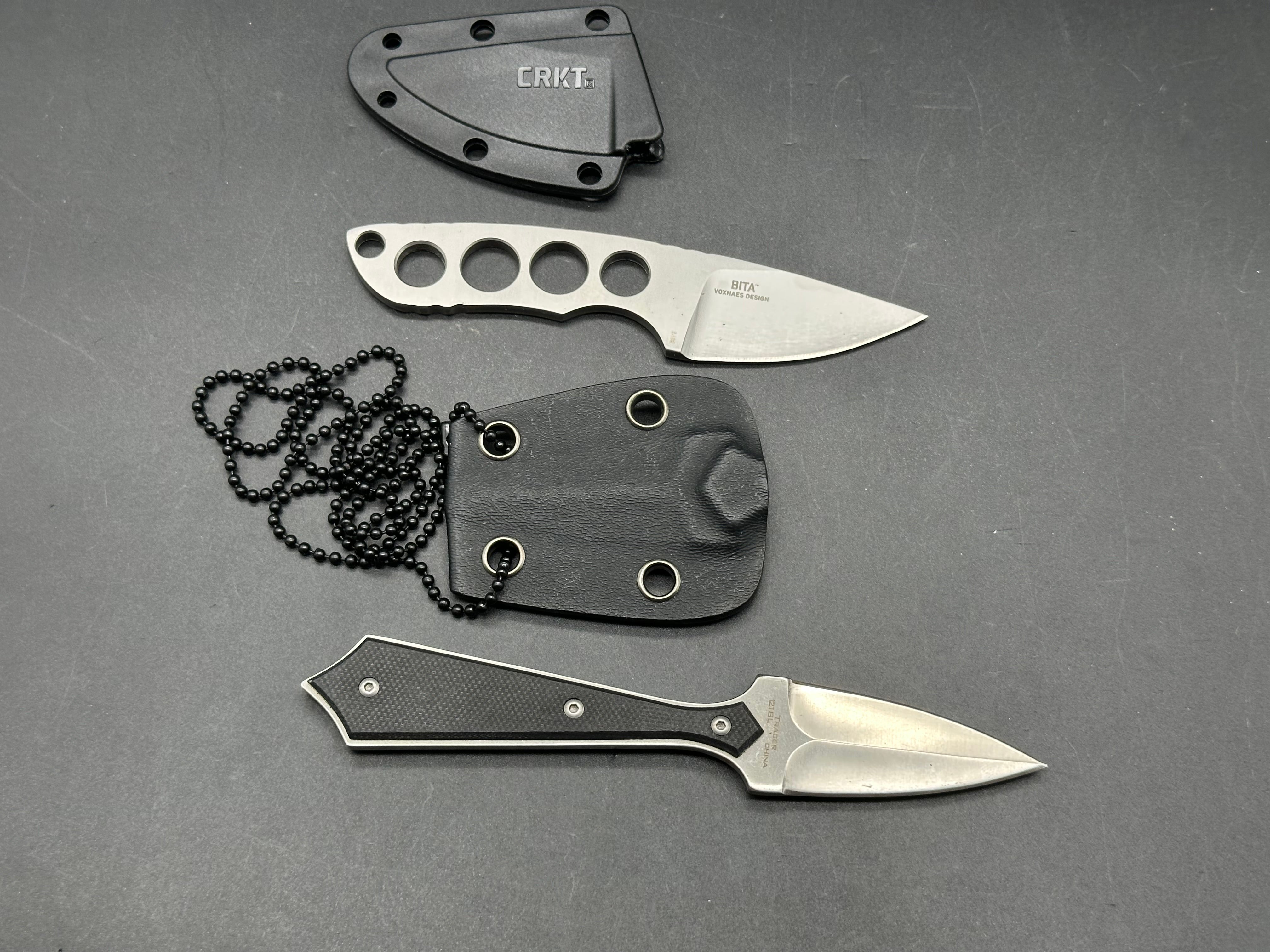 2 knife Bundle: CRKT Bita / Browning tracer neck knives