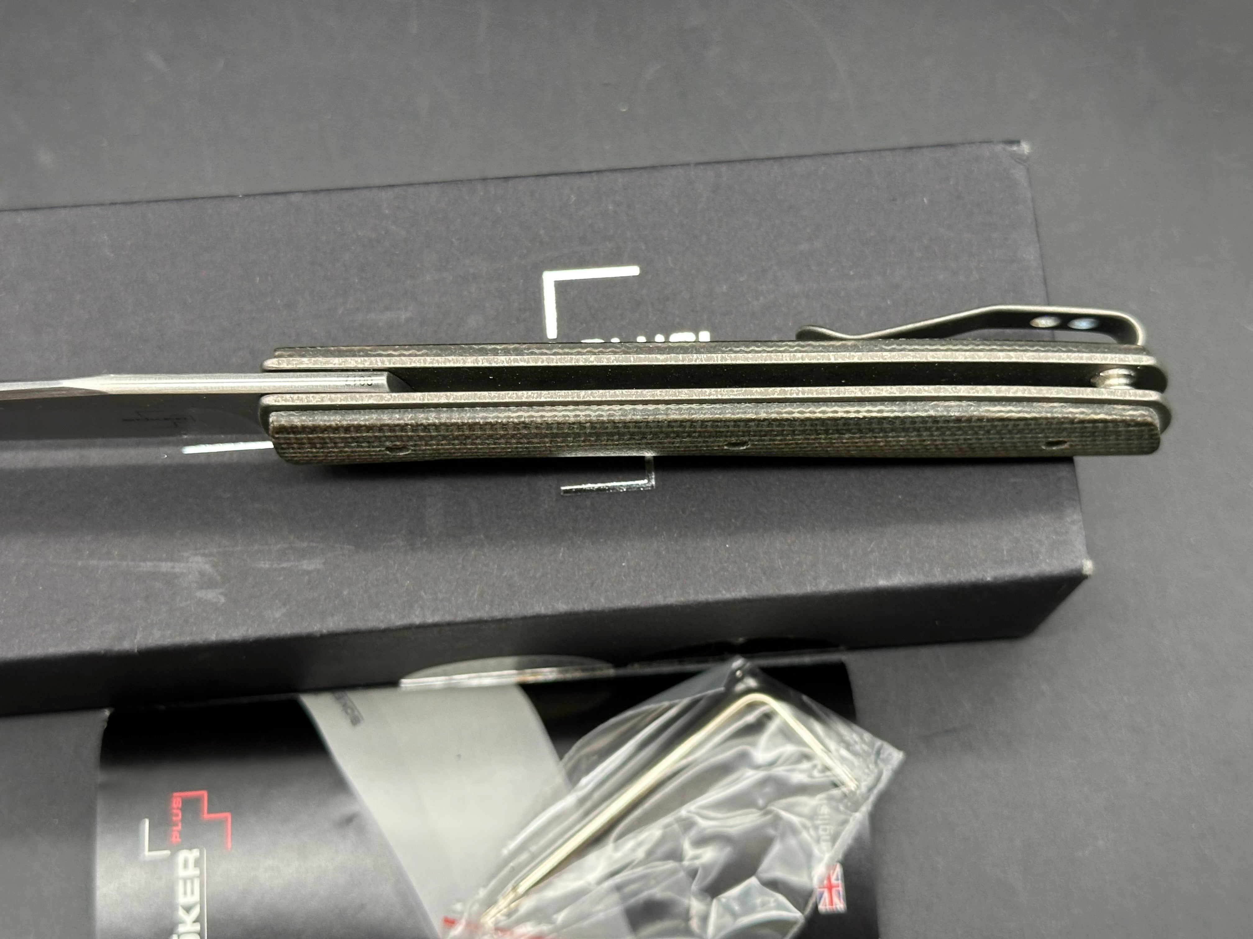 Boker Plus Urban Trapper Knife Liner Lock Green Micarta (3.3" Blade)