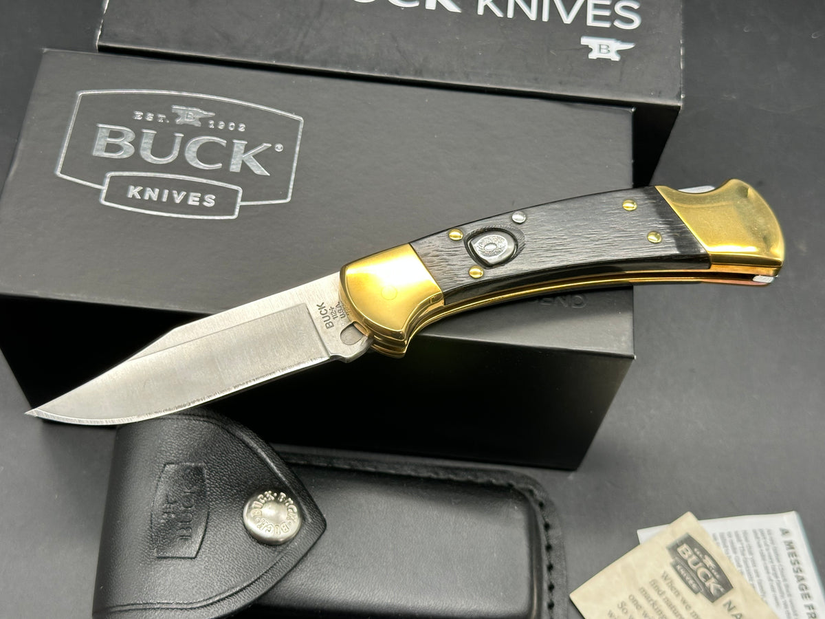 Buck 112 Ranger Elite Automatic Lockback Knife Black G-10 (3" Satin)