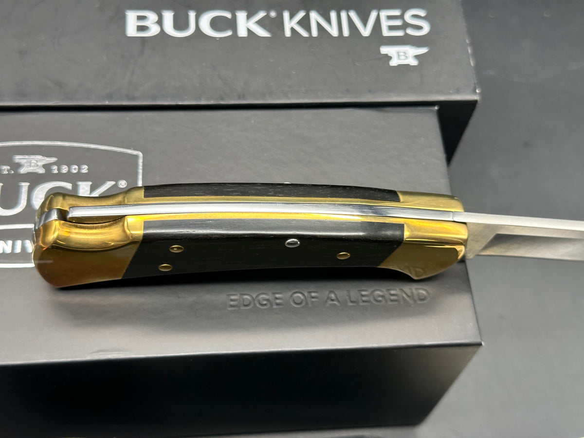 Buck 112 Ranger Elite Automatic Lockback Knife Black G-10 (3" Satin)