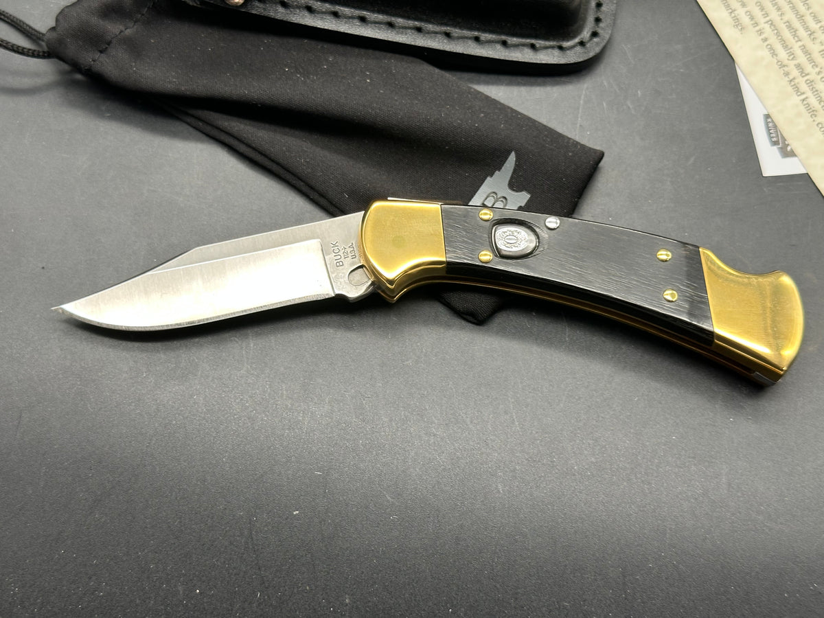 Buck 112 Ranger Elite Automatic Lockback Knife Black G-10 (3" Satin)