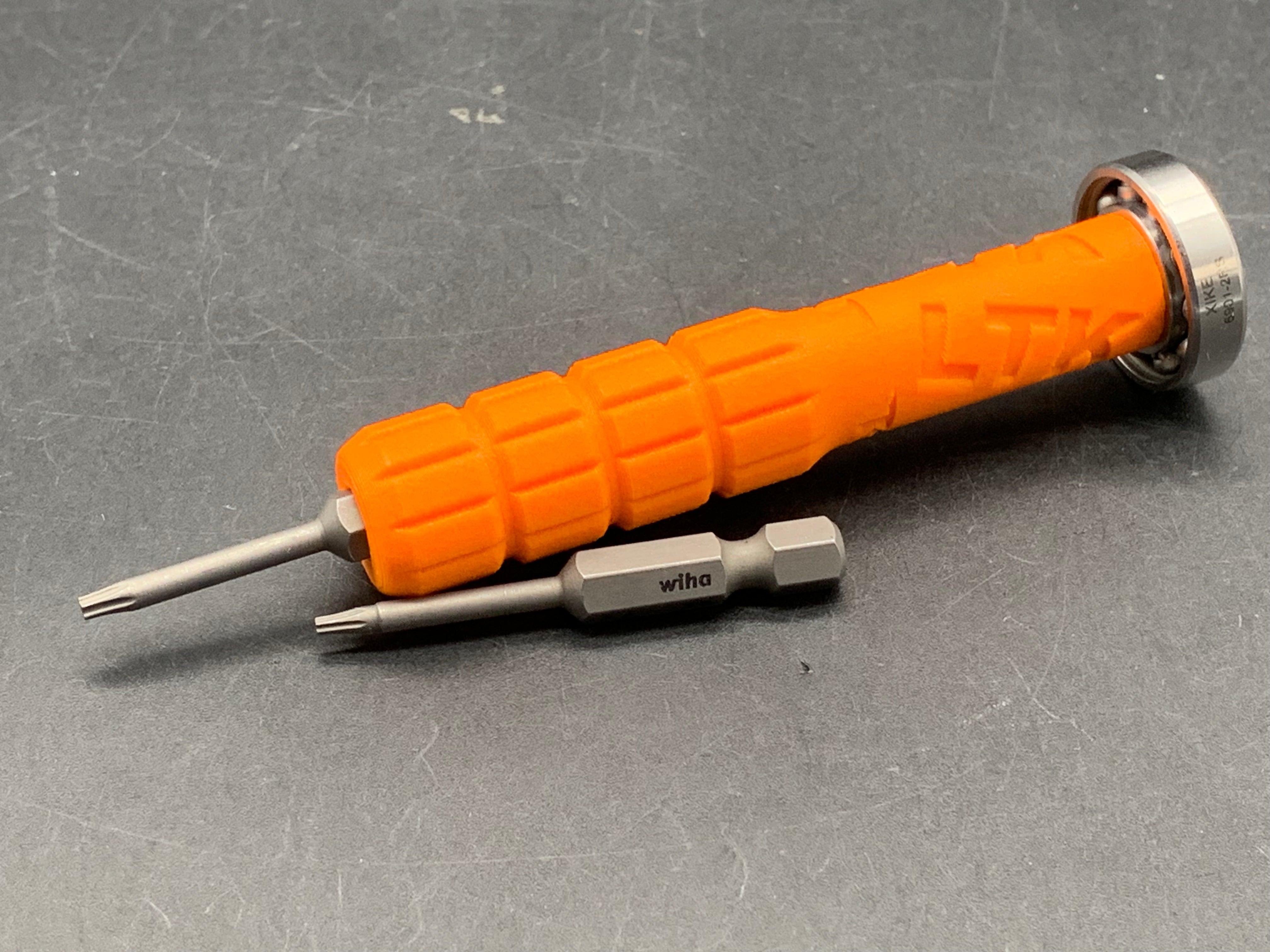 LTK 1/4 inch driver in orange Fraggie pattern w/ #8 & #6 Torx bits