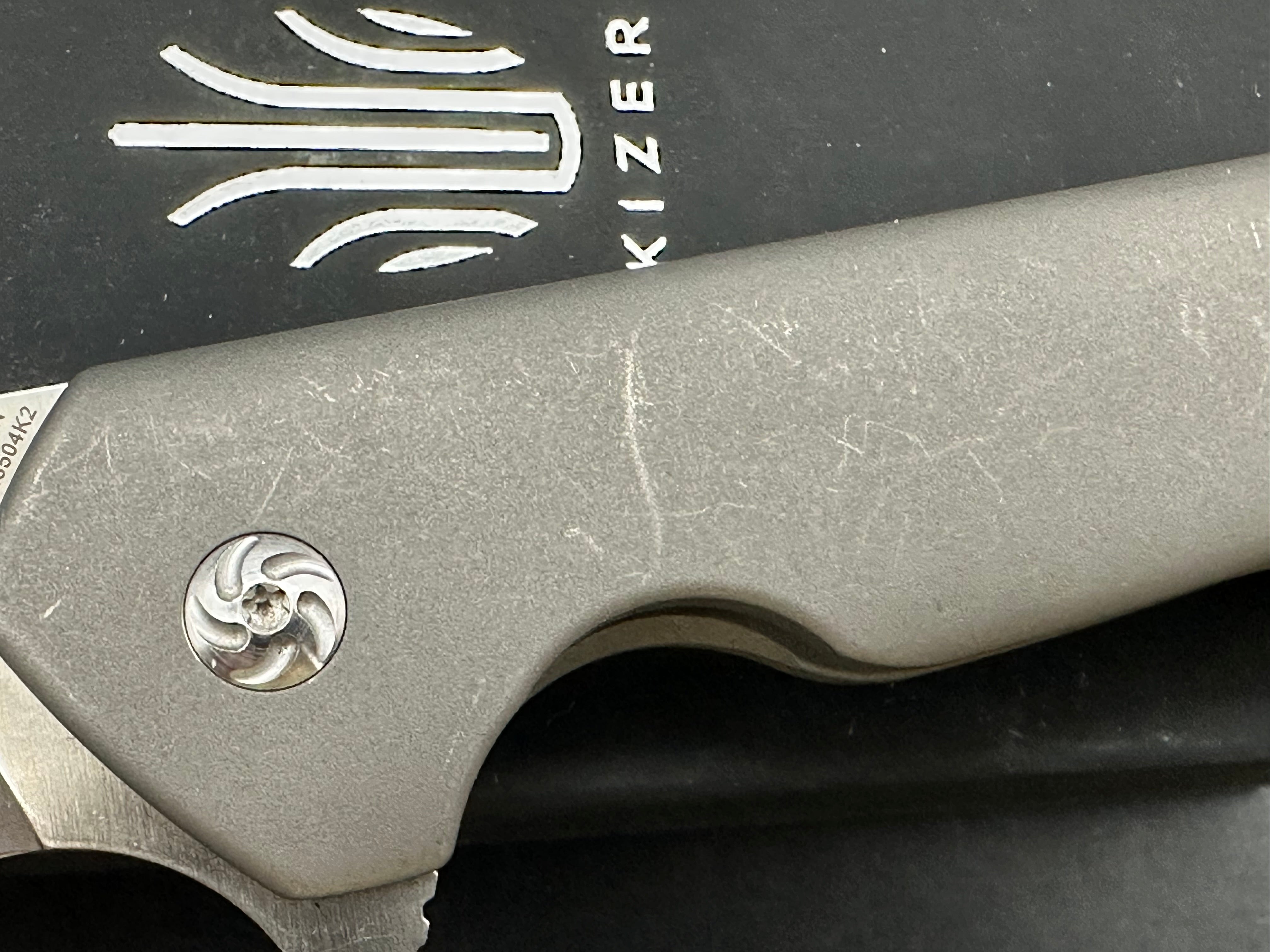 Kizer Degnan Guru Flipper Knife Titanium (3" Satin)